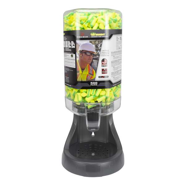 Radians FPD-500L34_STY Refillable Dispenser with Deterrent® FP34 Plugs - Hearing Protection