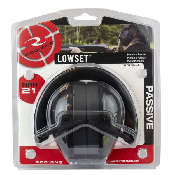 Radians LOWSET Lowset™ 21 Earmuff - Safety Glasses