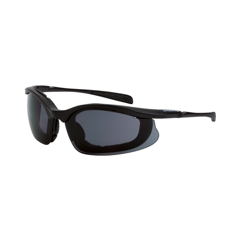 Concept Foam Lined Safety Eyewear Matte Black Frame Smoke Anti-Fog Lens