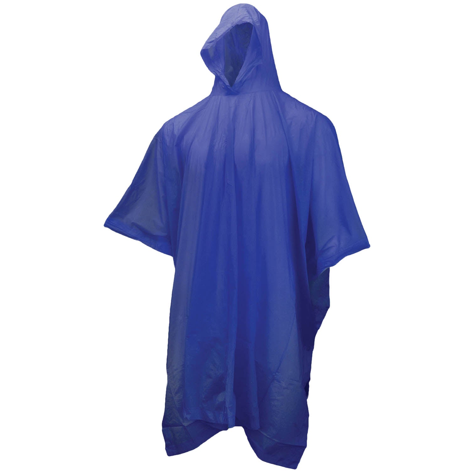 Radians 1000P 1000P .10 mm 40" Economy Rain Poncho with Attached Hood - Safety Equipment