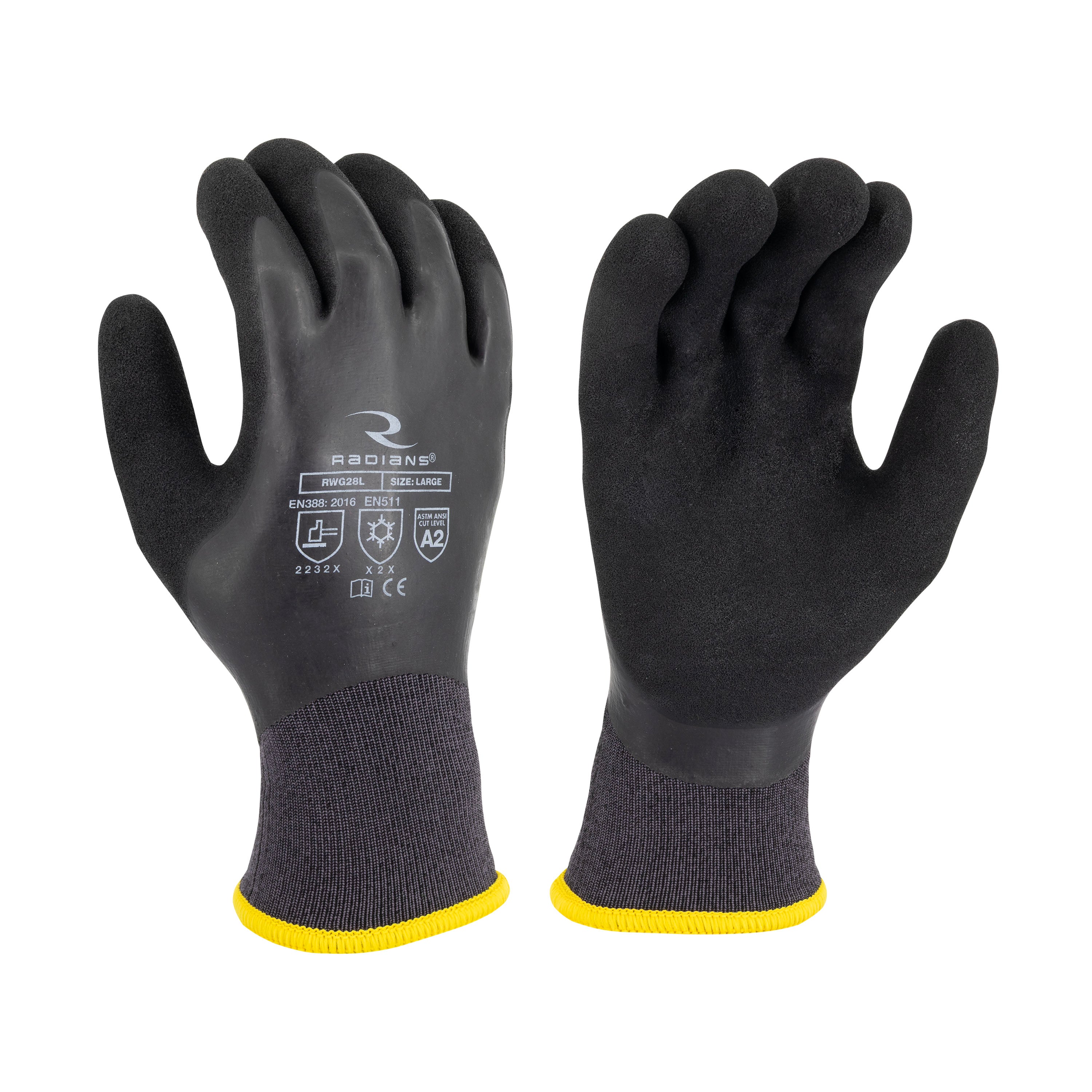 RWG28 RWG28 Cut Protection Level A2 Dipped Waterproof Winter Gripper Glove
