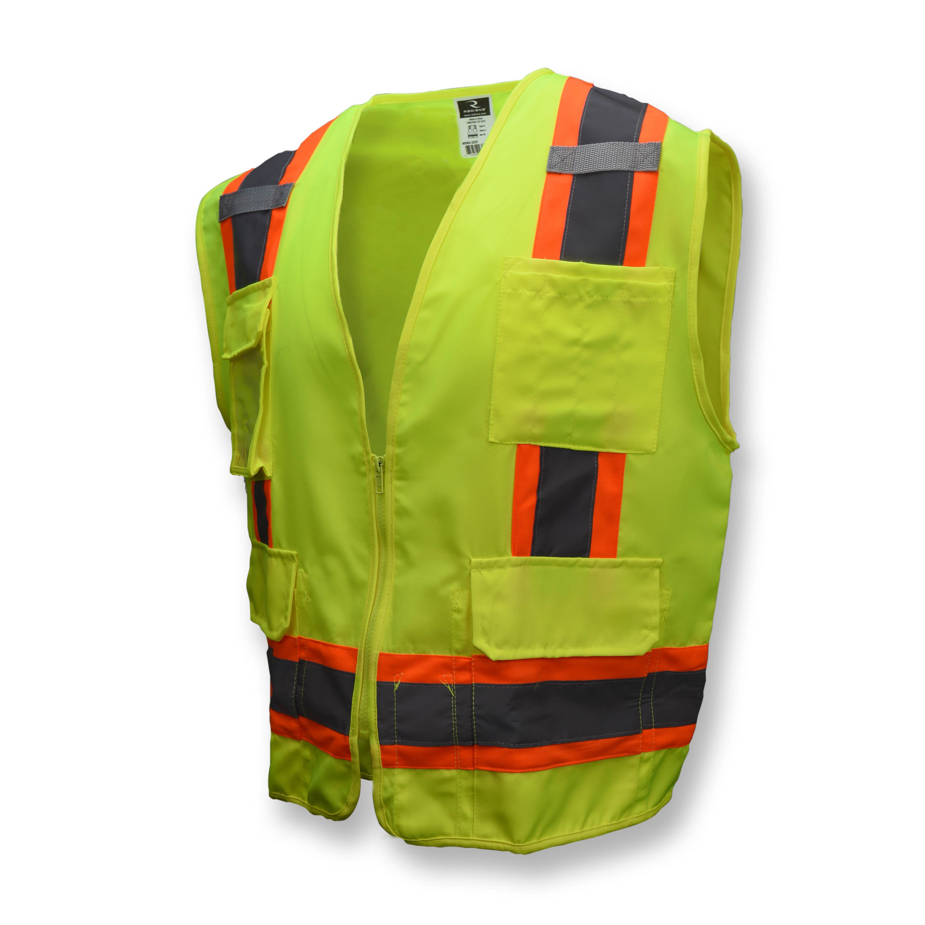 Radians SV62 SV62 Type R Class 2 Surveyor Heavy Duty Solid Twill Safety Vest ANSI Class 2