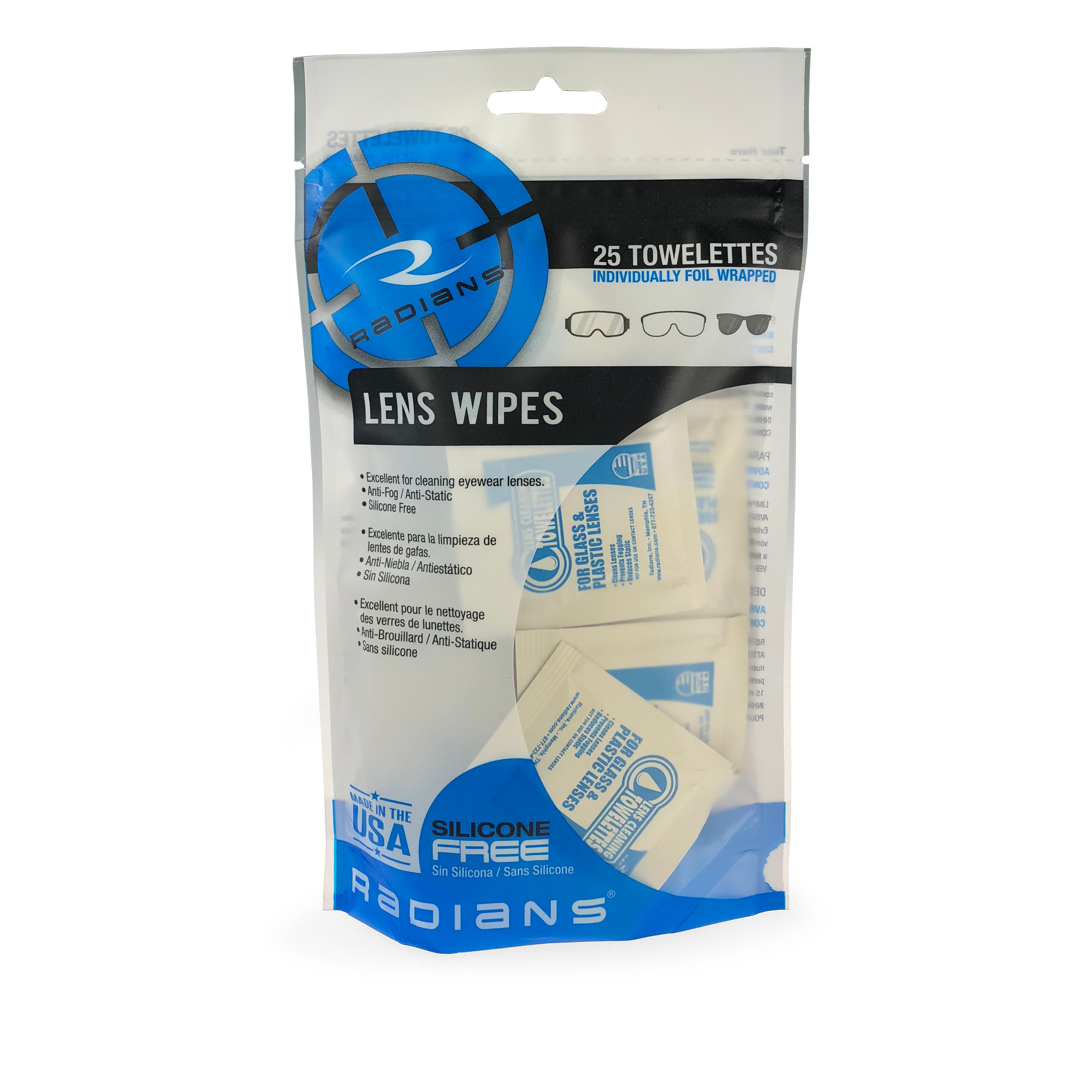 Lens Cleaning Towelettes 25 Count in Bag