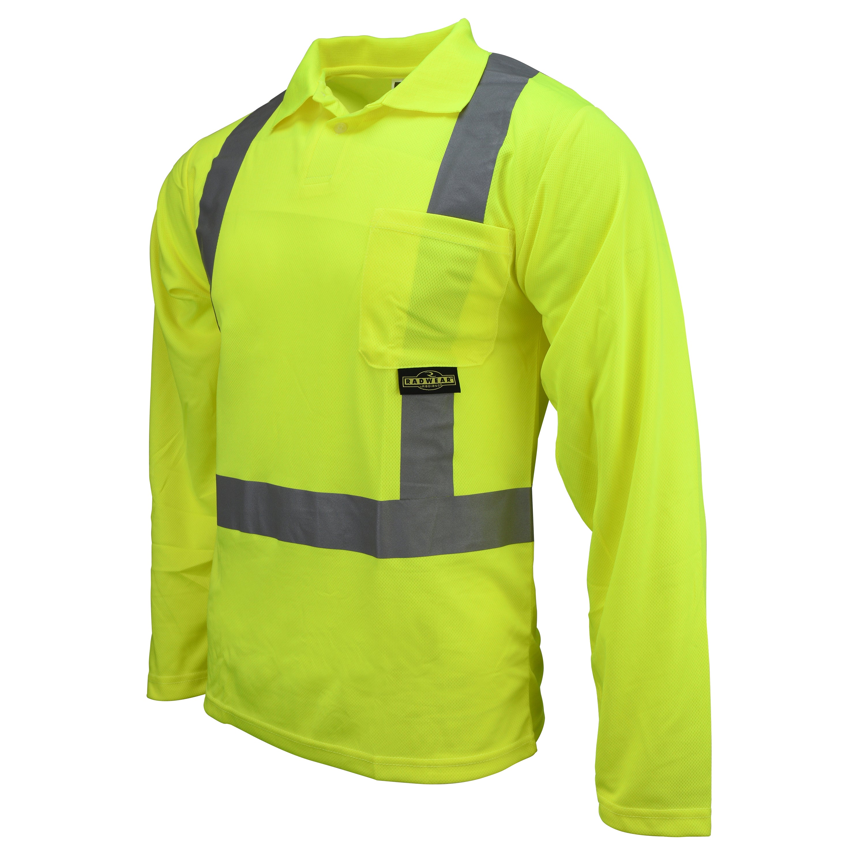 Radians ST22 ST22 Class 2 High Visibility Long Sleeve Safety Polo Shirt ANSI Class 2
