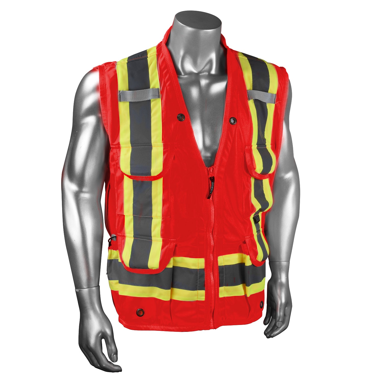 SV030X-1 SV030X-1 Heavy Duty 10-Pocket Cruiser Vest with Back Pouch X-Back