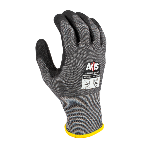 Radians RWG560 RWG560 AXIS™ Cut Protection Level A4 PU Coated Glove - Safety Glasses