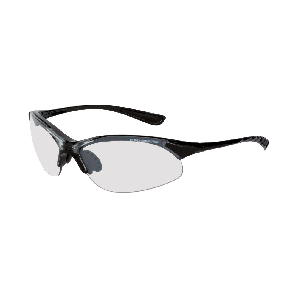 XCBR Premium Safety Eyewear Crystal Black Frame Indoor/Outdoor Lens