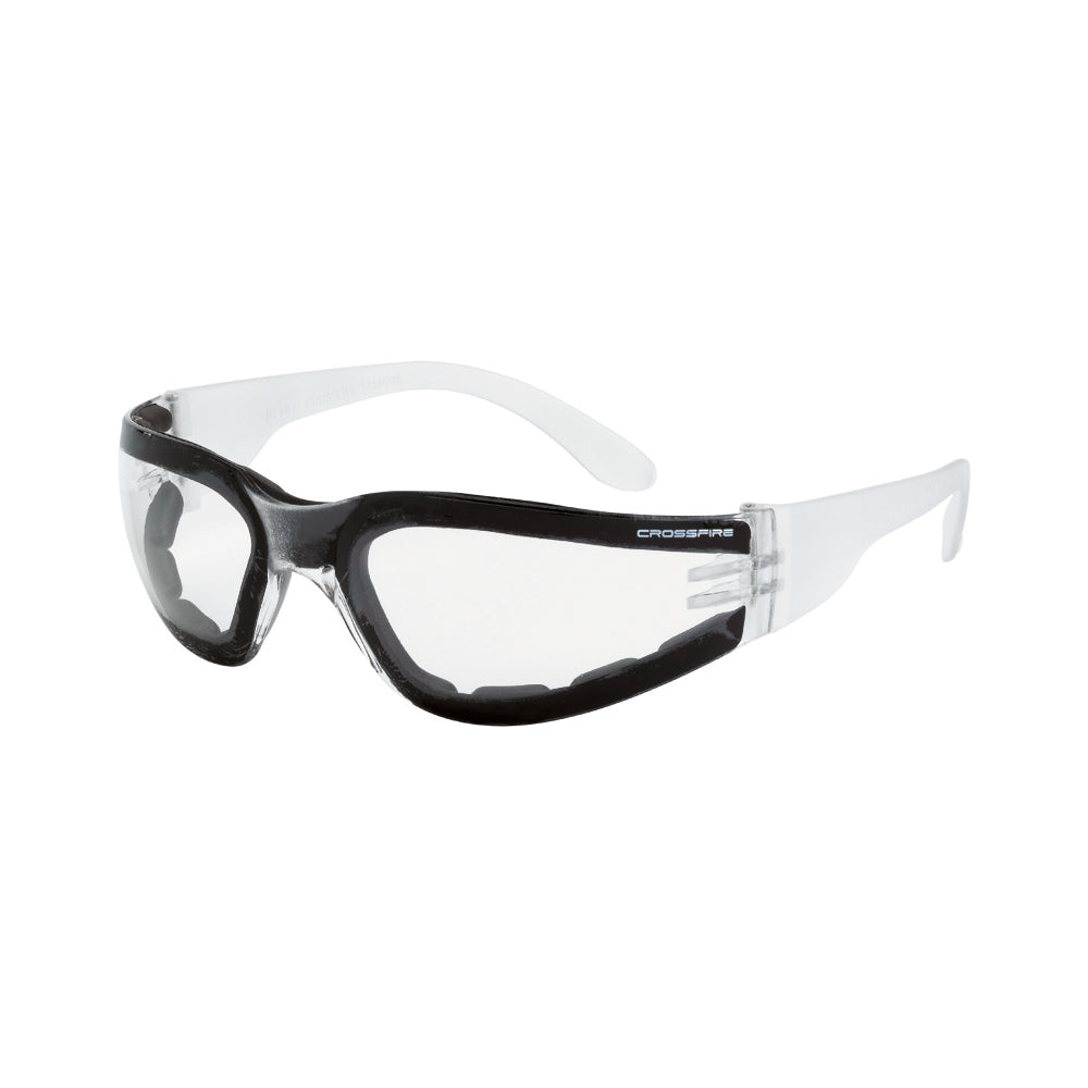 Shield Foam Lined Safety Eyewear Clear Frame Clear Anti-Fog Lens