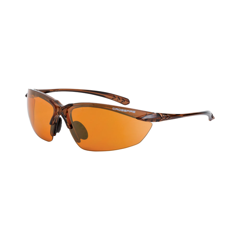 Sniper Premium Safety Eyewear Crystal Brown Frame HD Copper Lens