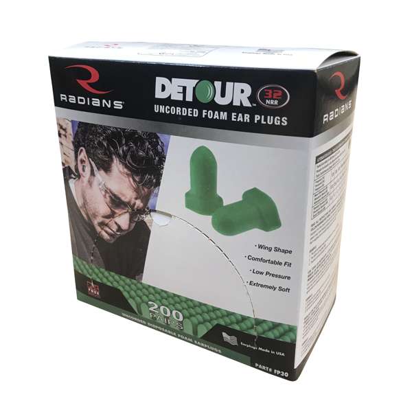 Radians FP30_STY Detour® 32 Disposable Foam Earplugs - Hearing Protection