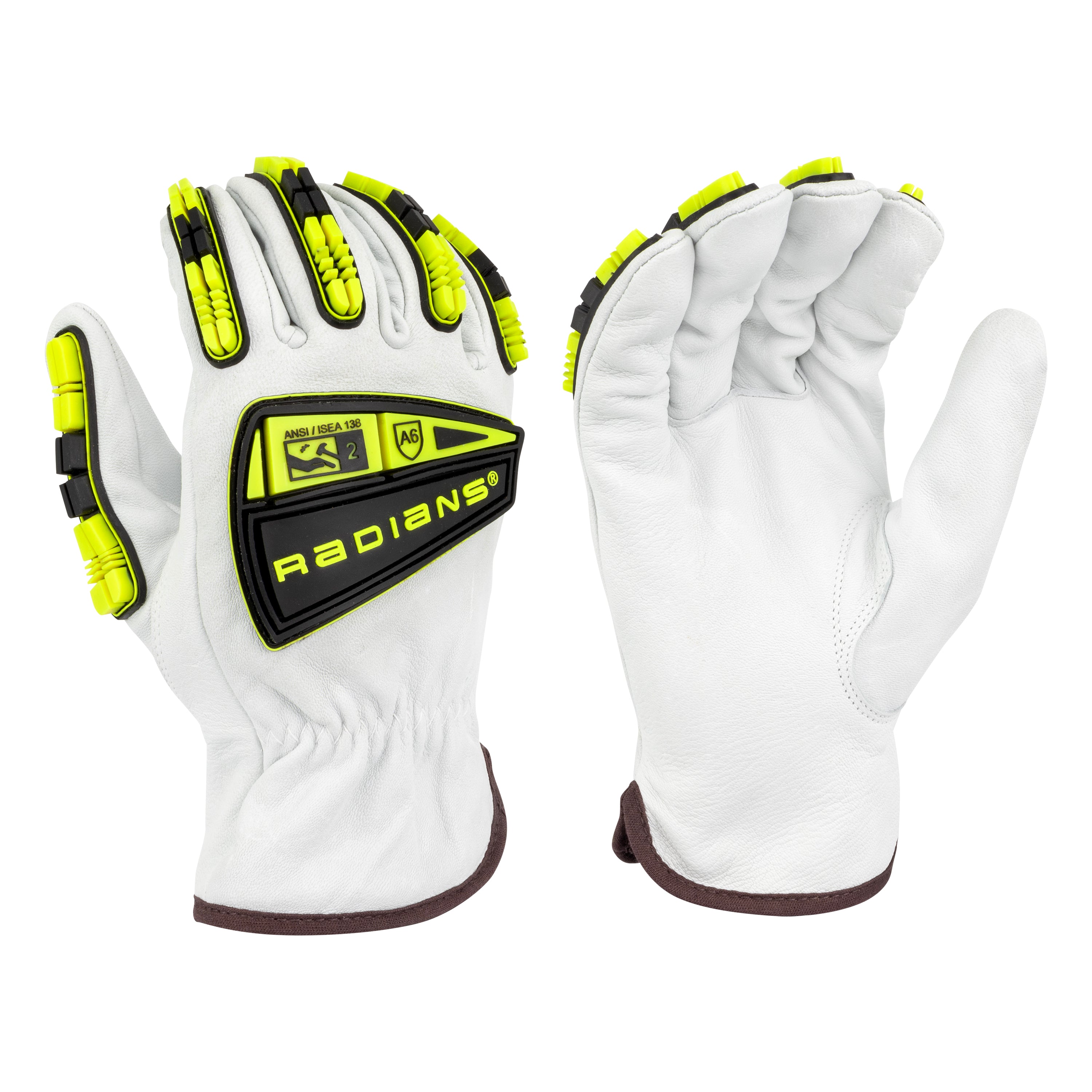 Radians RWG86 RWG86 KAMORI® Goatskin Leather HPPE Lined A6 Cut Protection Glove with TPR - Work Gloves