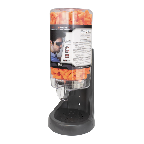 Radians FPD-500L80_STY Refillable Dispenser with Deviator™ FP80 Plugs - Hearing Protection