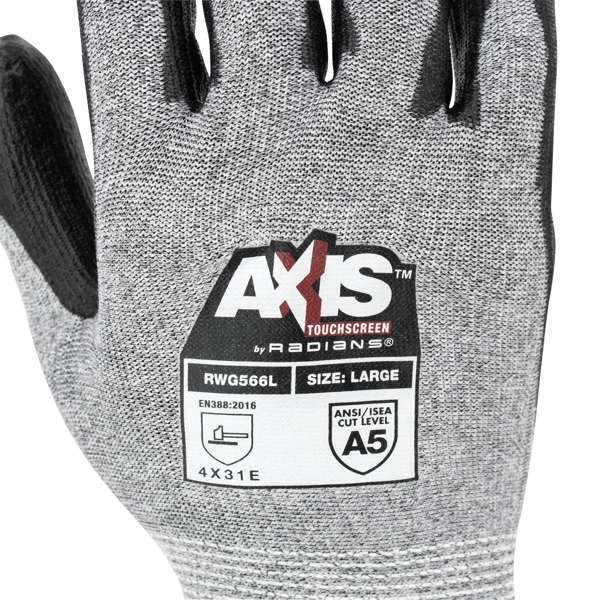 Radians RWG566 RWG566 AXIS™ Cut Protection Level A5 Touchscreen Work Glove