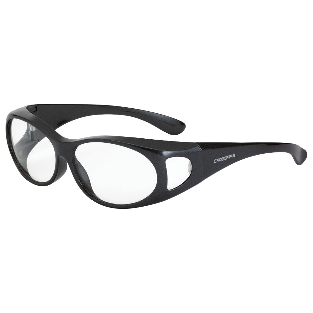 OG3 Over the Glass Safety Eyewear Shiny Pearl Gray Frame Clear Lens