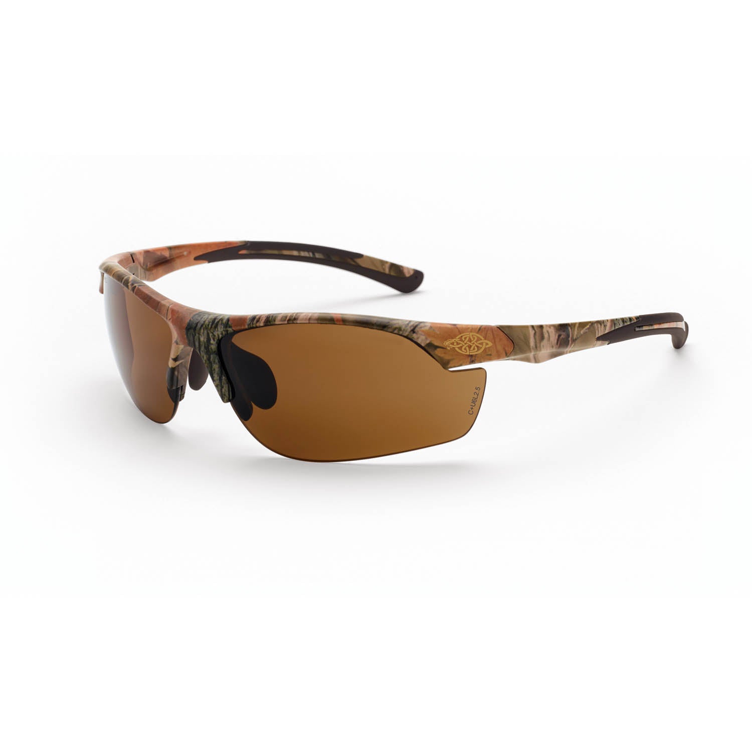 AR3 Premium Safety Eyewear Woodland Brown Camo Frame HD Brown Lens