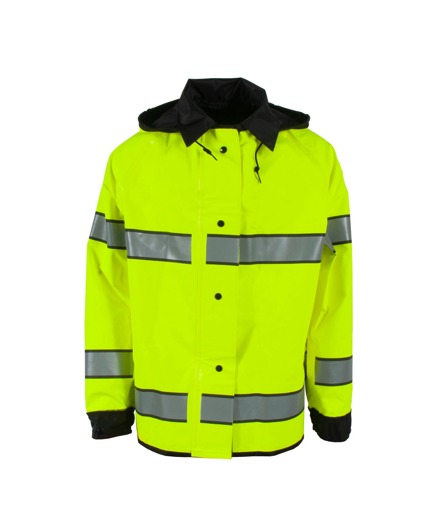 Radians 4703RJH3M 4703RJH3M Safe Officer Reversible Rain Jacket with Reflective Taping - Safety Jacket