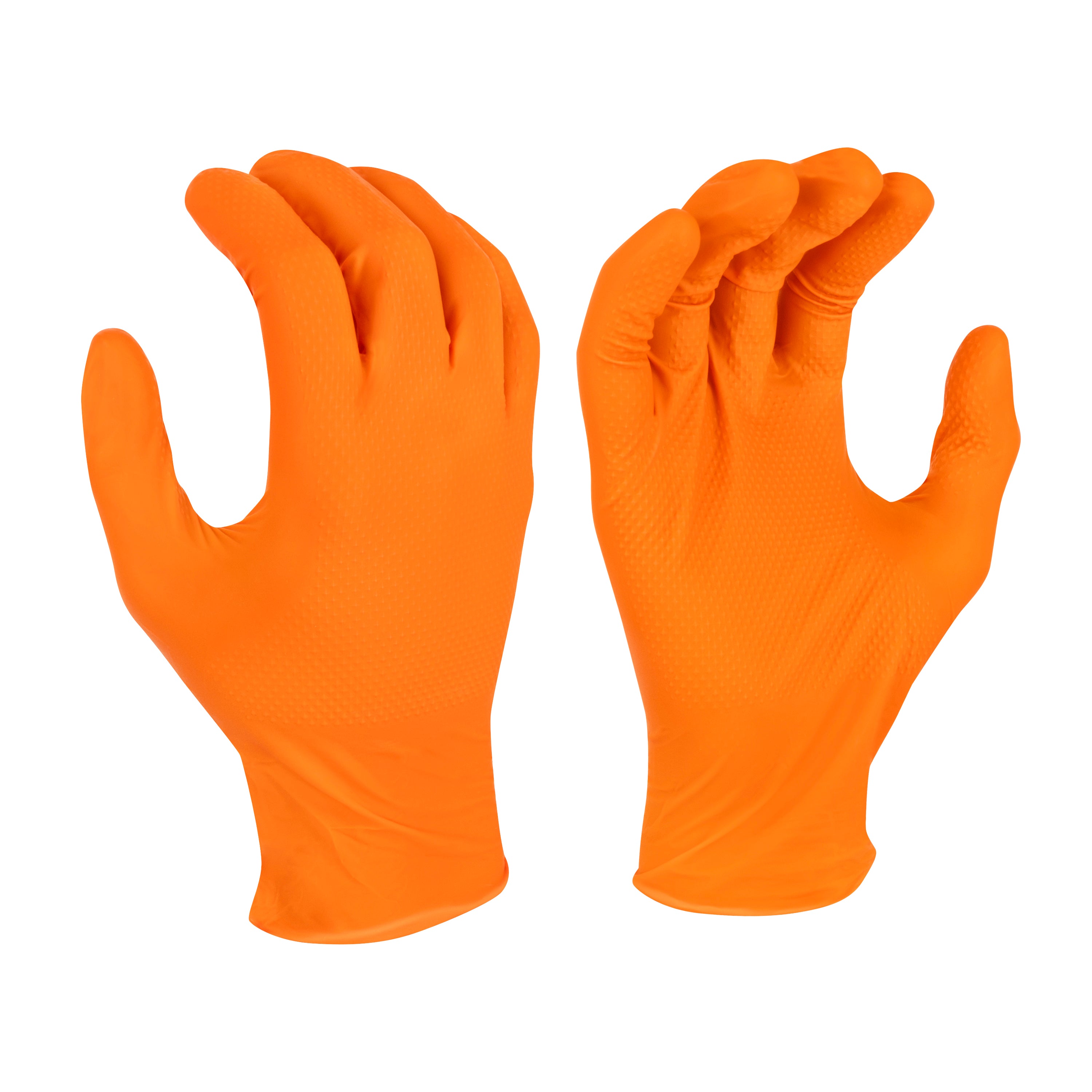 Radians RWG9608 RWG9608 8 Mil Nitrile Diamond Grip Disposable Industrial Grade Glove - Work Gloves
