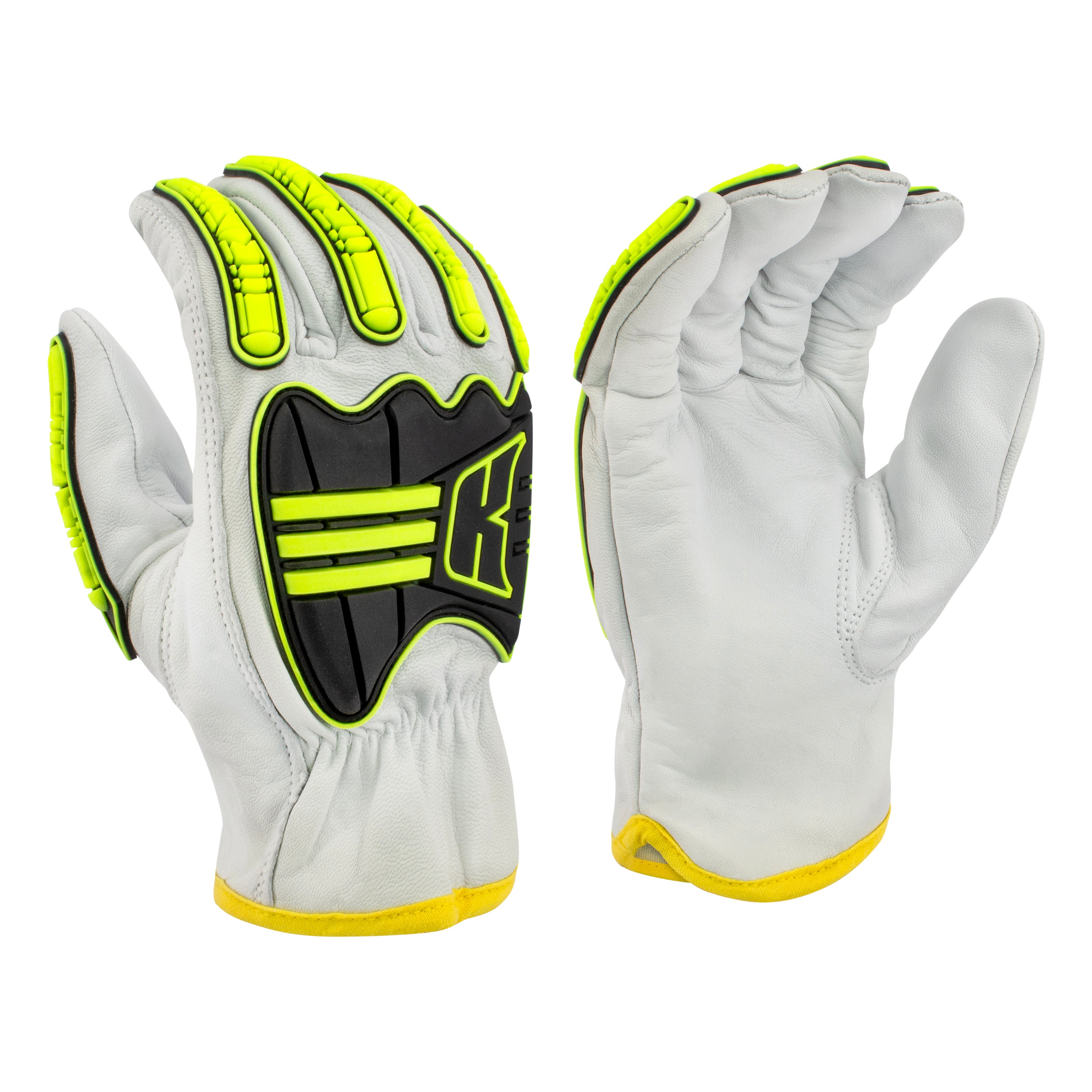 Radians RWG56 RWG56 KAMORI® A6 White Grain Goatskin Driver with TPR - Work Gloves