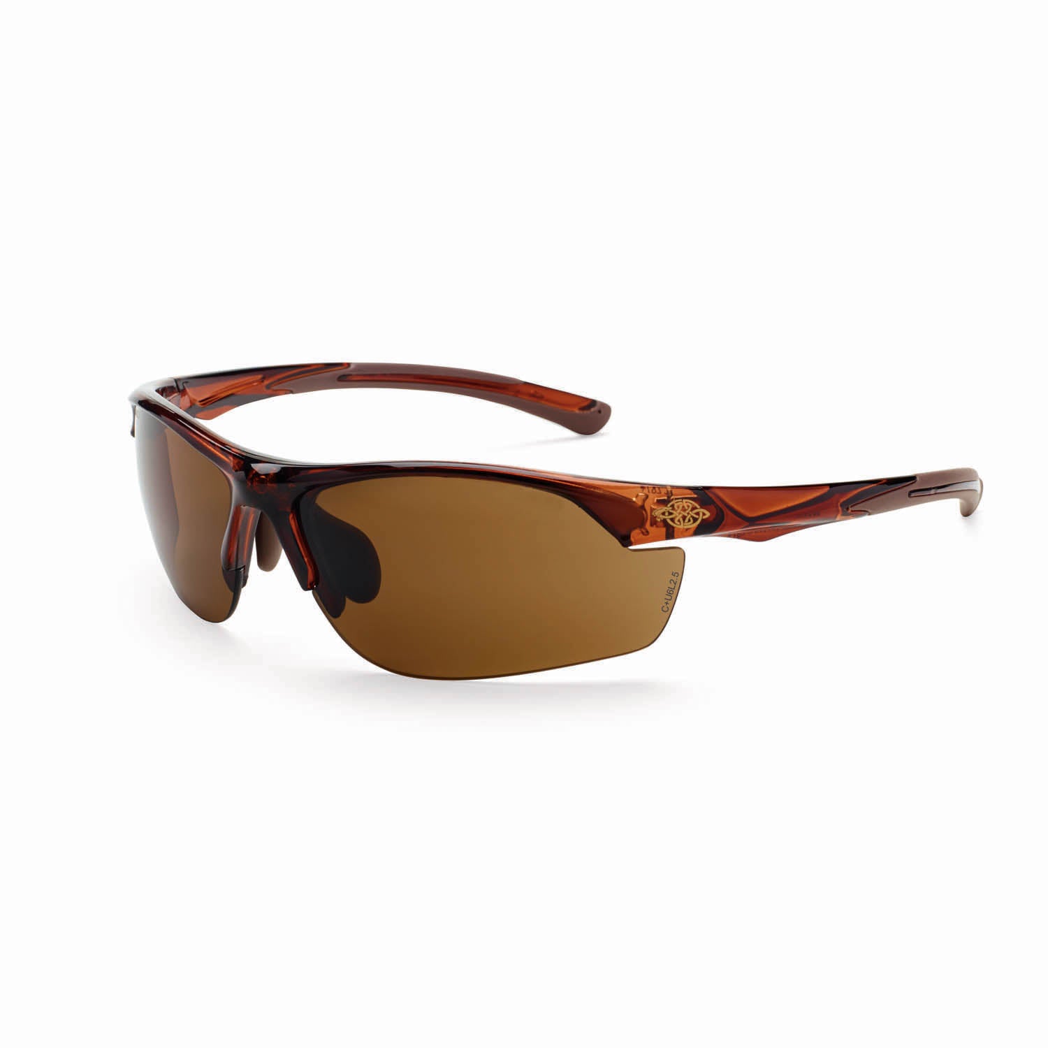 AR3 Premium Safety Eyewear Crystal Brown Frame Super Dark Brown Lens