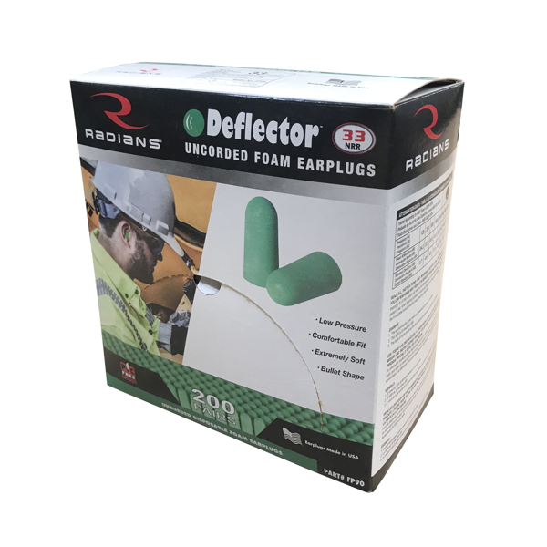 Radians FP90_STY Deflector® 33 Disposable Foam Uncorded Earplugs - Hearing Protection