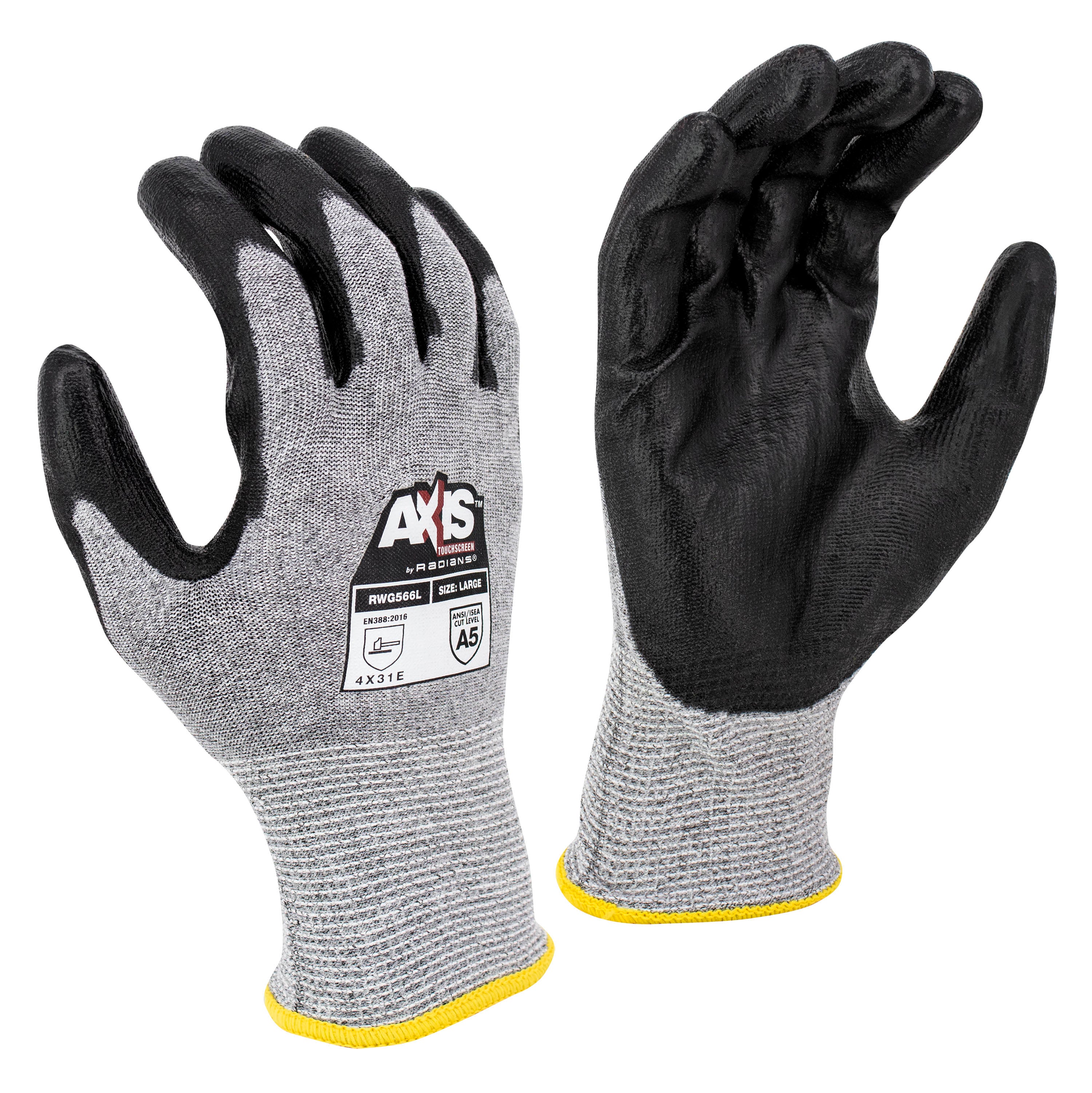Radians RWG566 RWG566 AXIS™ Cut Protection Level A5 Touchscreen Work Glove