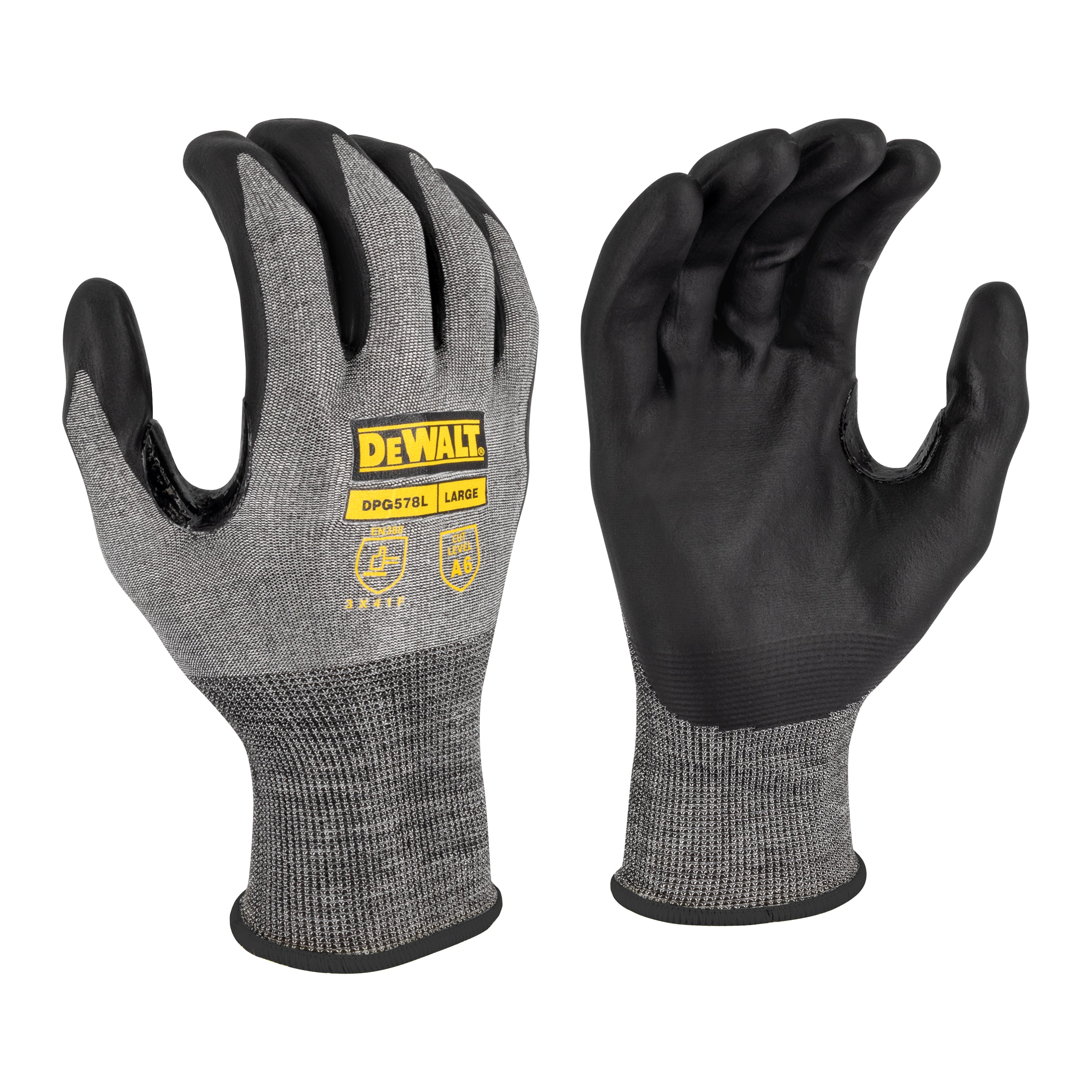 Radians DPG578 DPG578 Touchscreen Foam Nitrile A6 Cut Glove - Safety Glasses