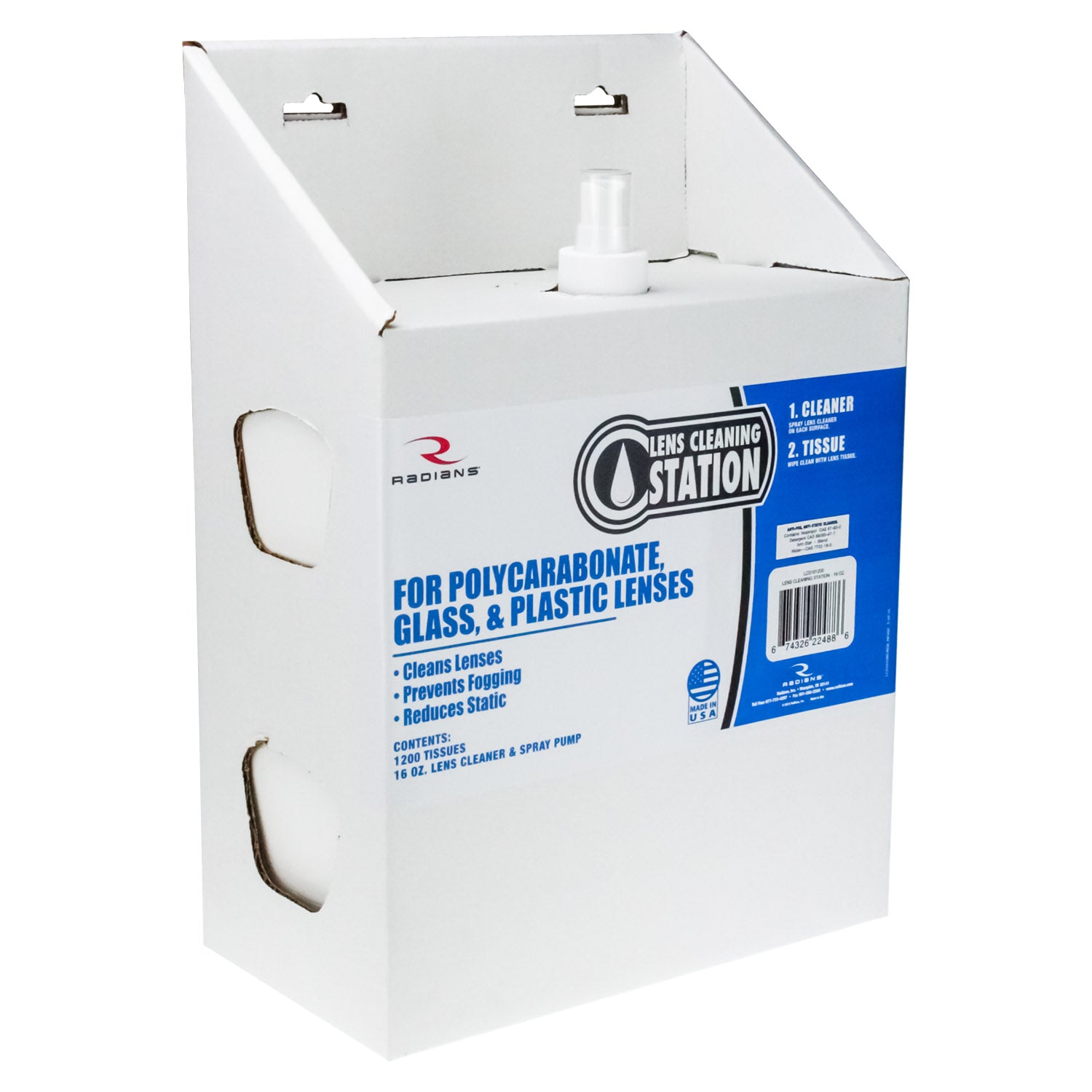 Lens Cleaning Station Large 16 oz Solution and 1200 Wipes