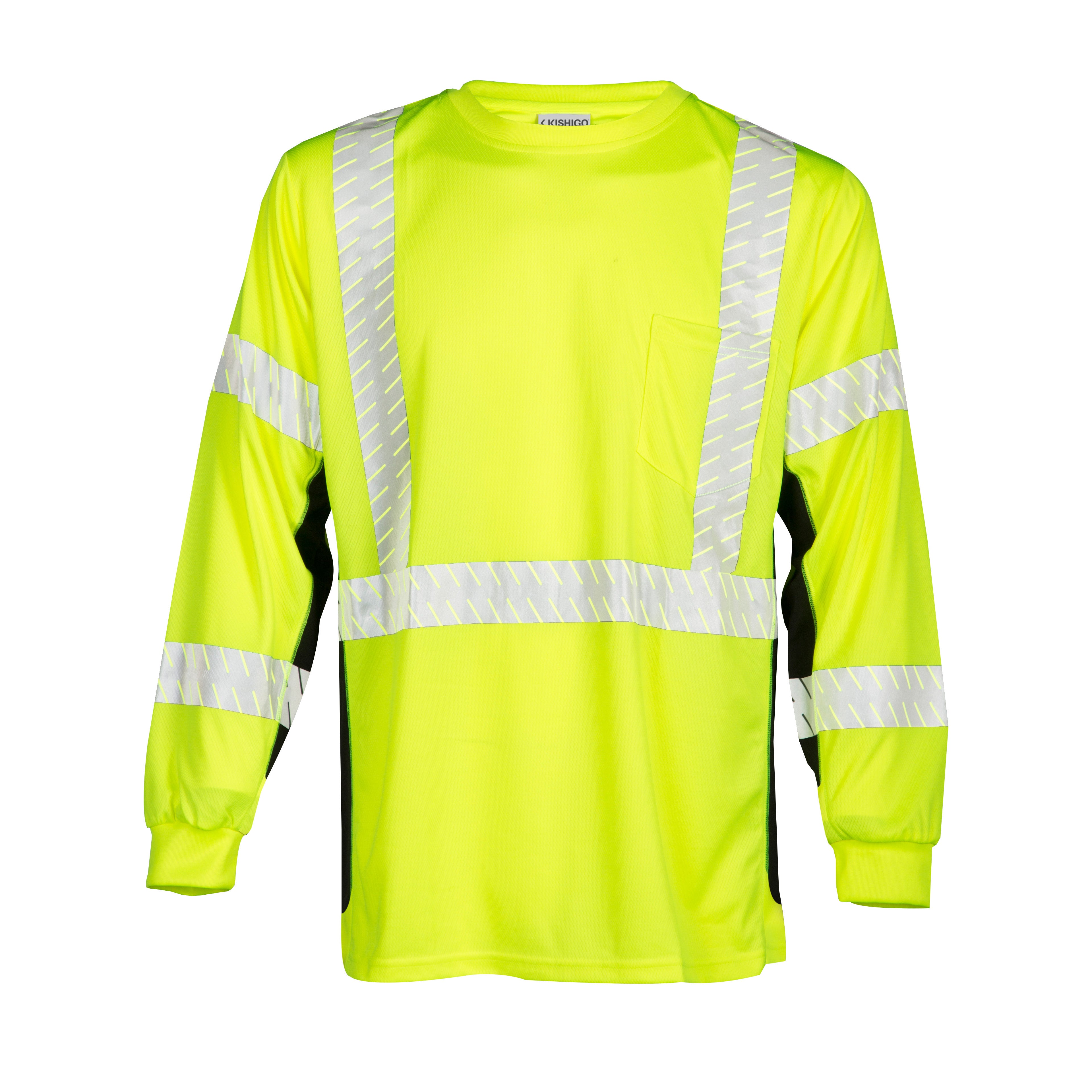 Kishigo 9134 Premium Black Series Long Sleeve T-Shirt - Safety Shirt