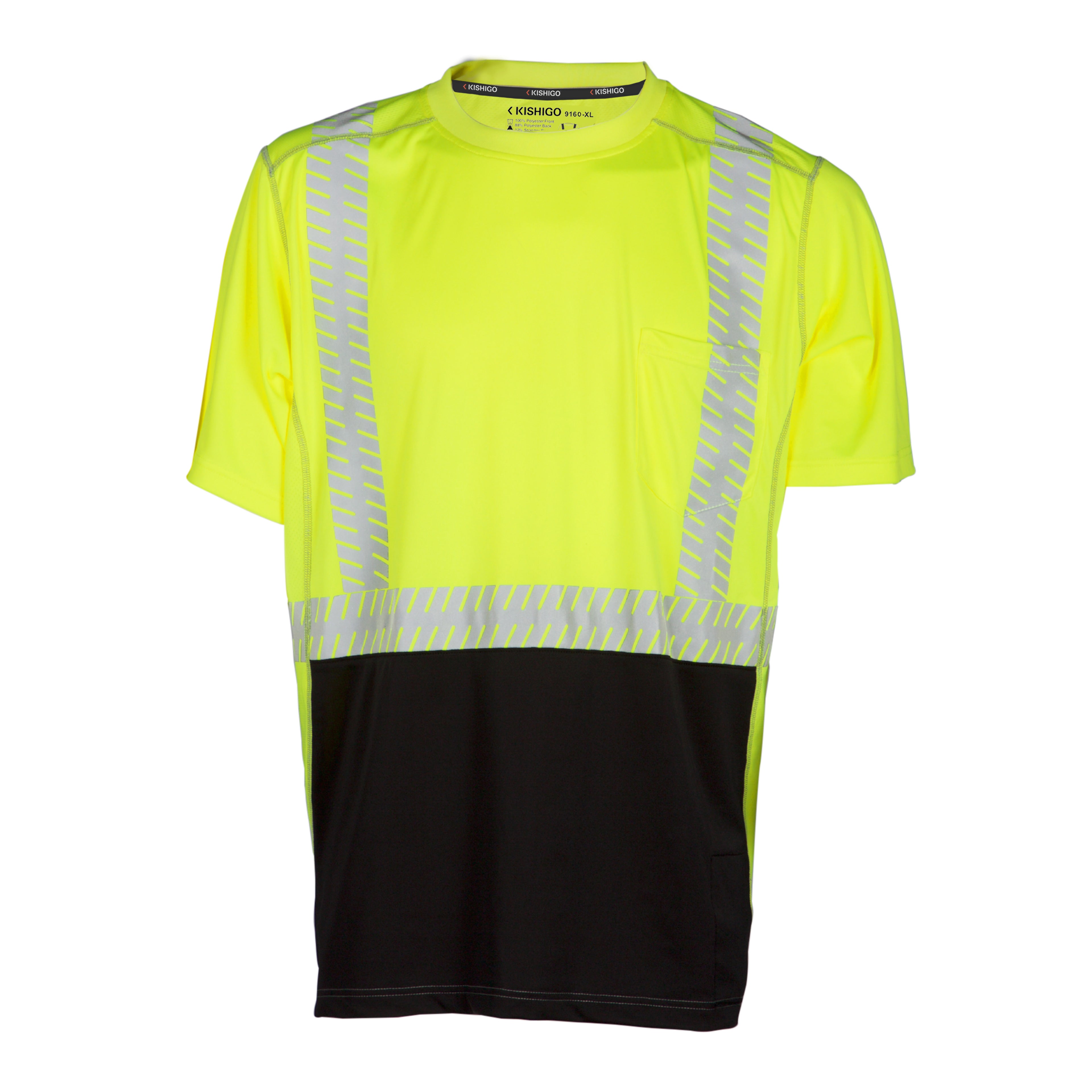 Kishigo 9160 Premium Brilliant Series High Performance Class 2 T-Shirt ANSI Class 2 - Safety Shirt