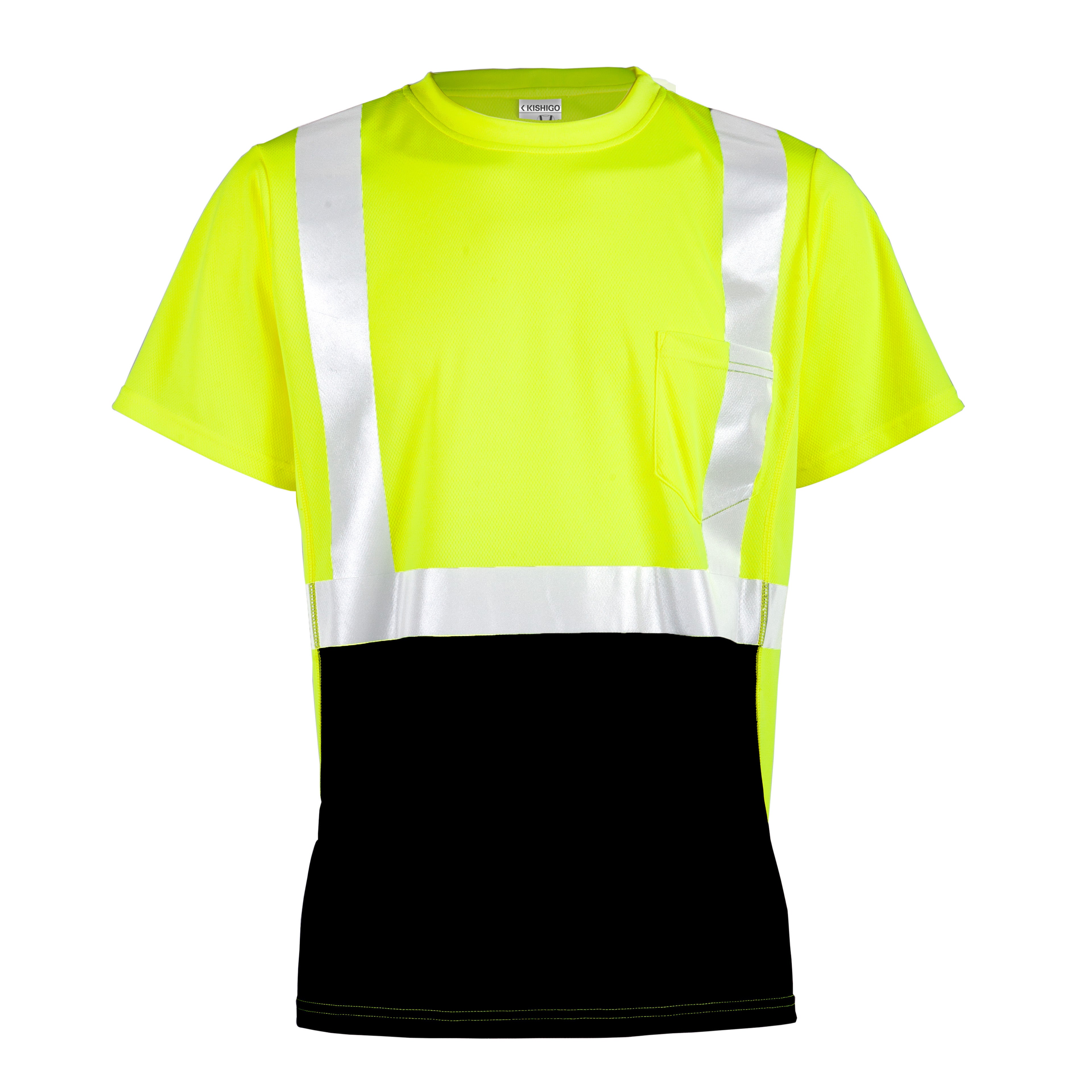Kishigo 9162 Black Bottom Class 2 T-Shirt ANSI Class 2 - Safety Shirt