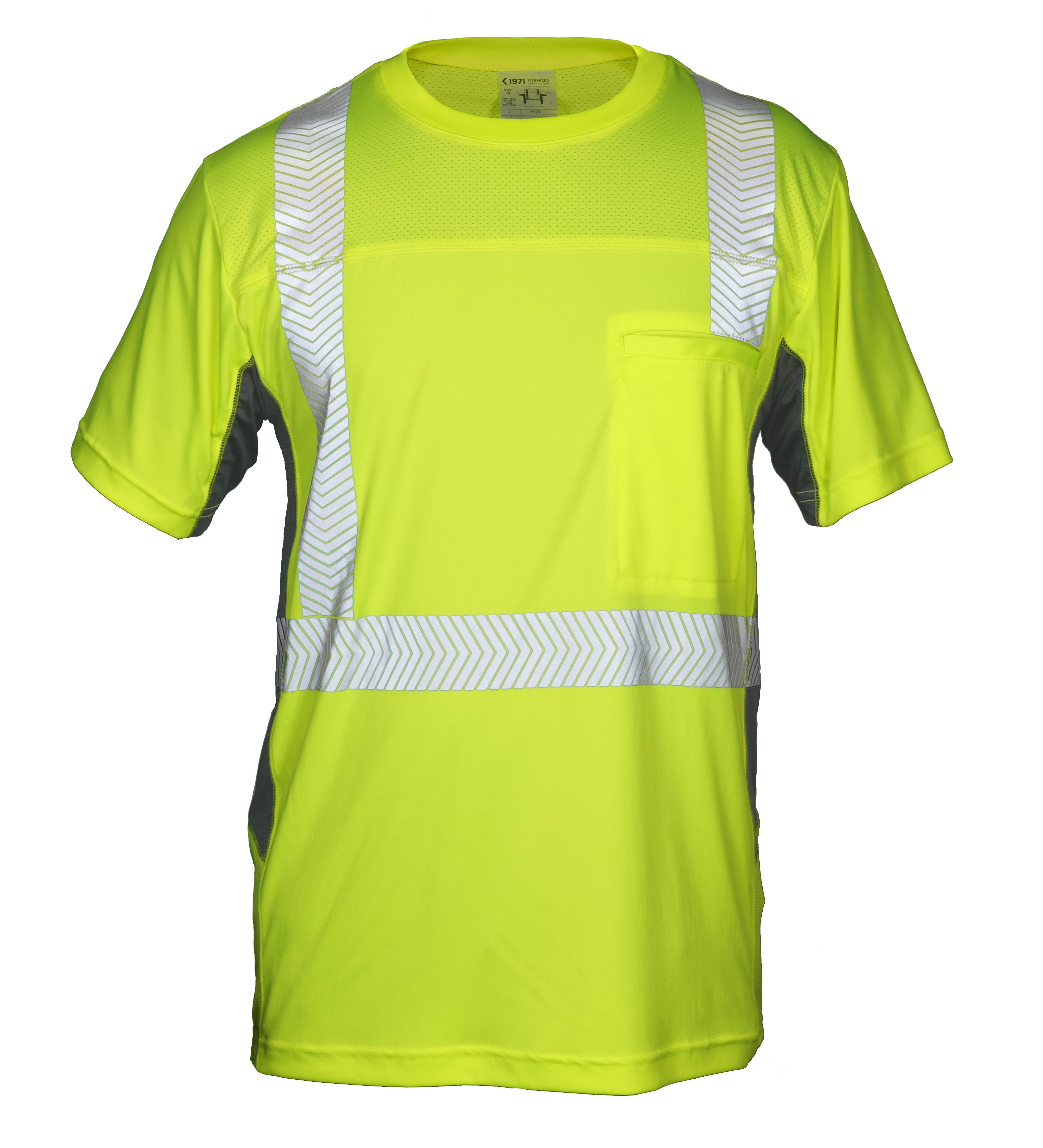 Kishigo 9173 Premium Black Cool Touch Short Sleeve T-shirt, Class 2 ANSI Class 2 - Safety Shirt