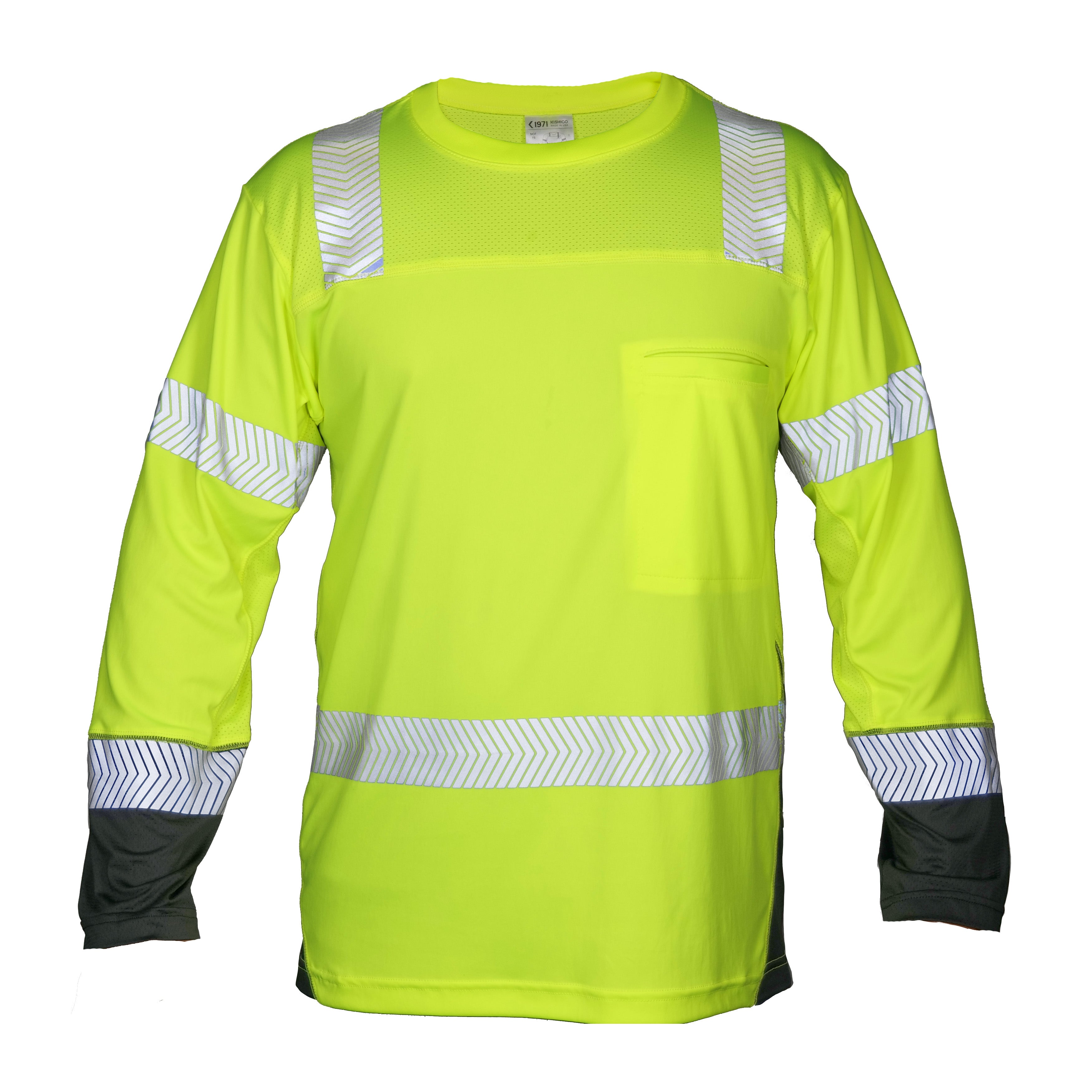 Kishigo 9177 Premium Black Cool Touch Long Sleeve T-shirt, Class 3 ANSI Class 3 - Safety Shirt