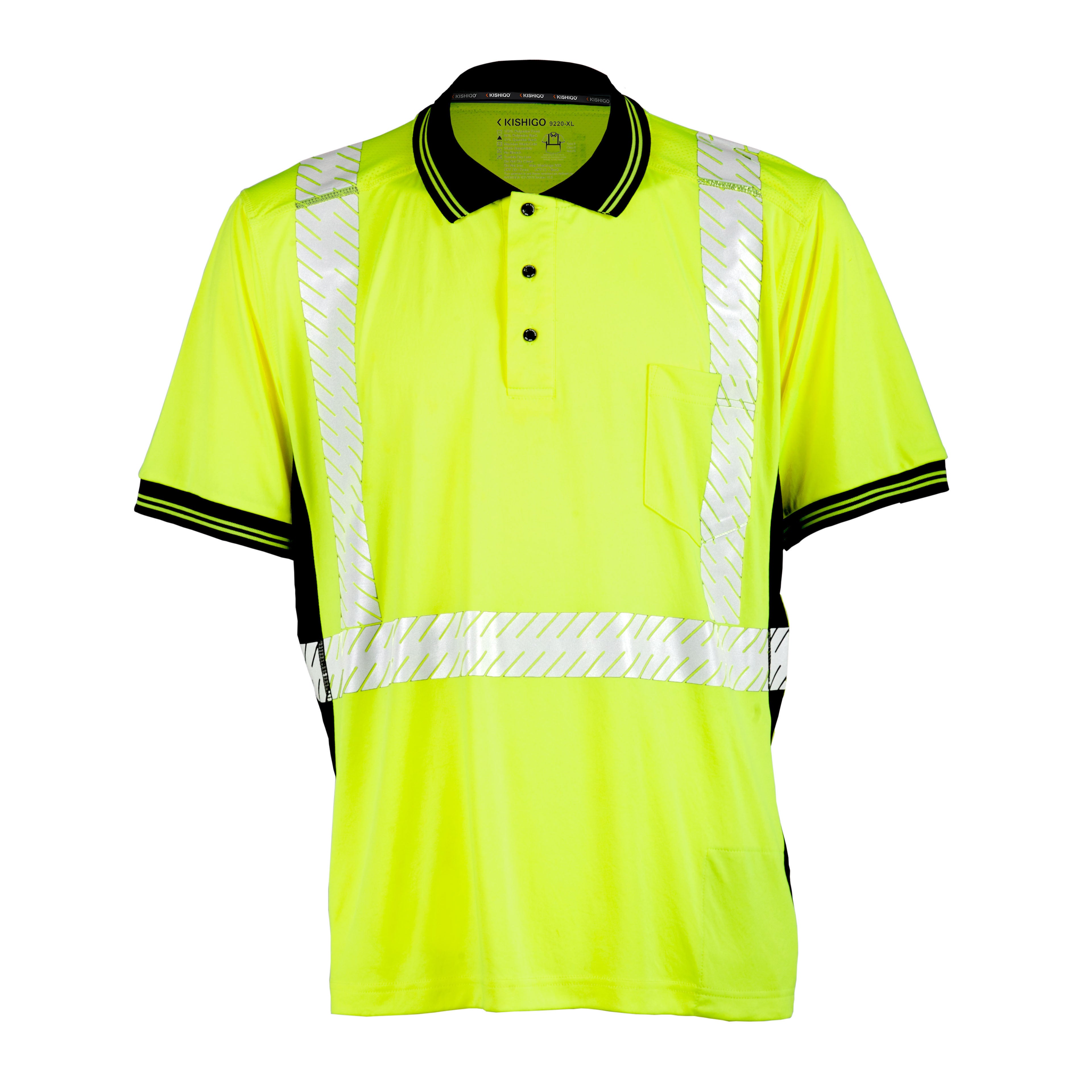 Kishigo 9220 Premium Black Series High Performance Polo Shirt - Safety Shirt