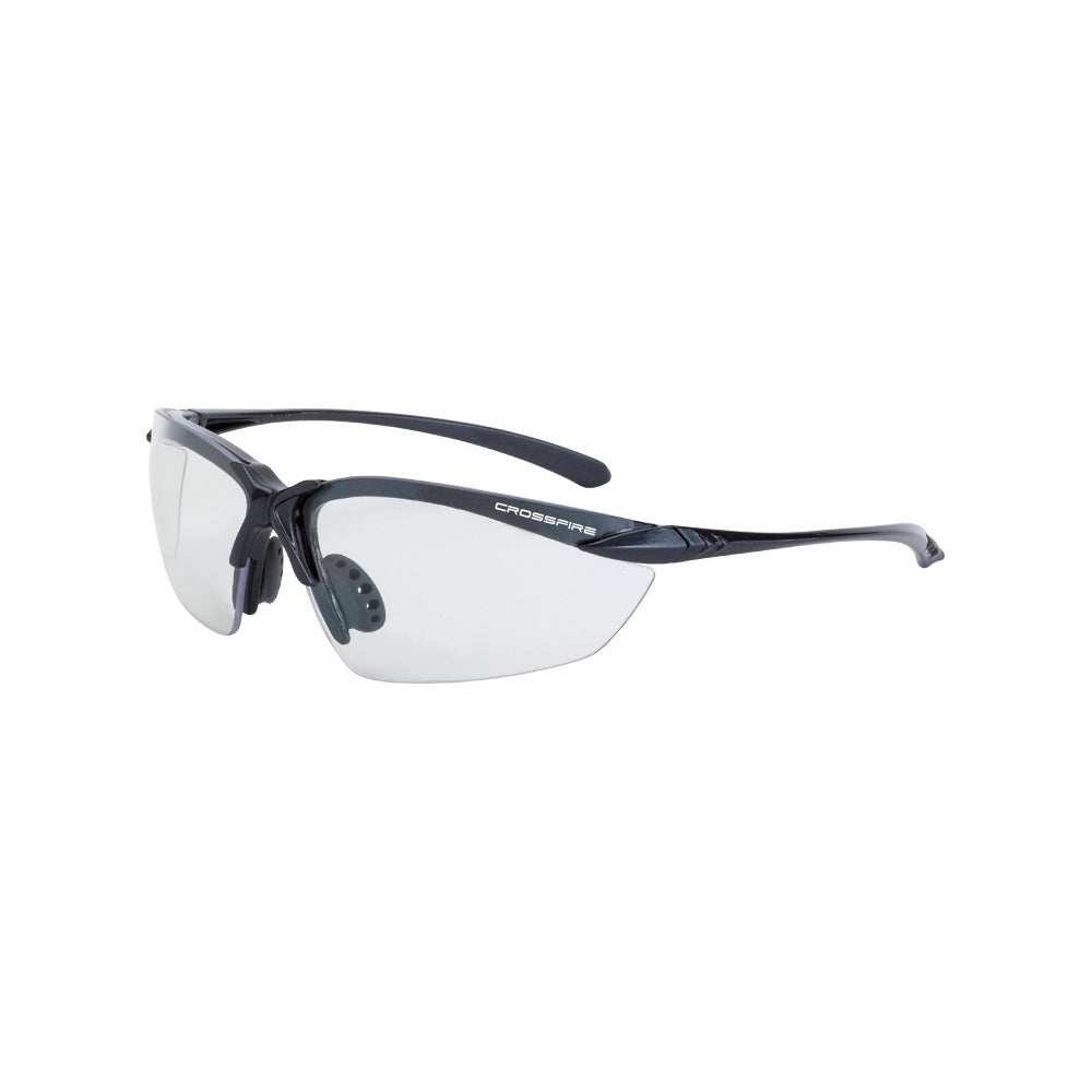 Sniper Premium Safety Eyewear Shiny Pearl Gray Frame Indoor/Outdoor Lens