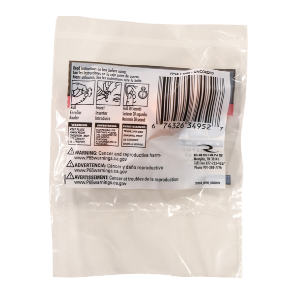 Radians FP94_STY EVADER® 33 Disposable Foam Earplugs - Hearing Protection