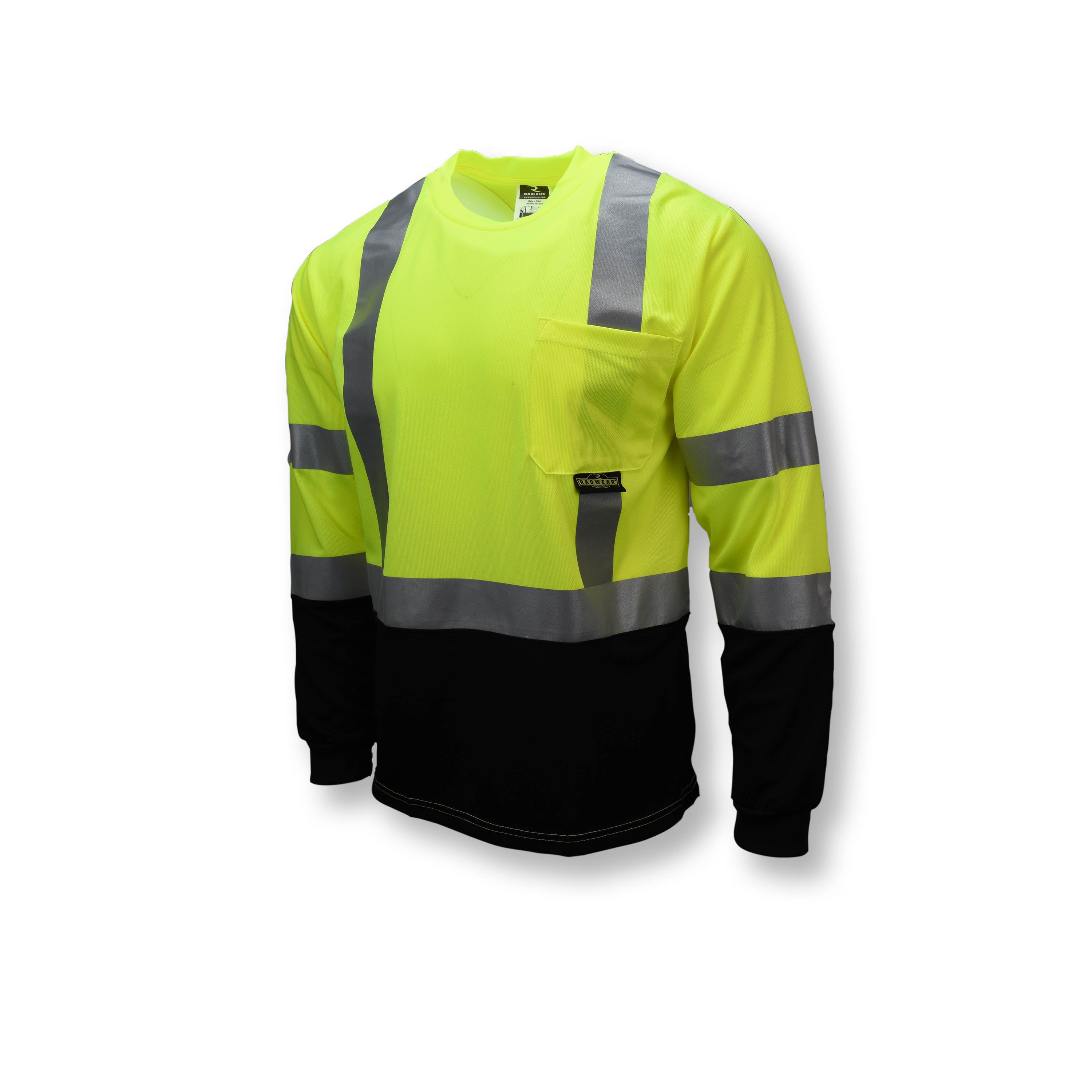 Radians ST21B ST21B Type R Class 3 Long Sleeve Black Bottom T-Shirt ANSI Class 3 - Safety Shirt