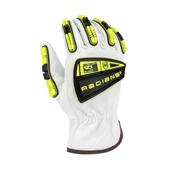 Radians RWG86 RWG86 KAMORI® Goatskin Leather HPPE Lined A6 Cut Protection Glove with TPR - Work Gloves