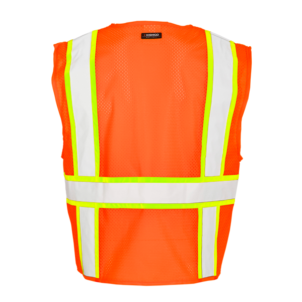 Kishigo 1164 Solid Front with Mesh Back Vest - Safety Vest