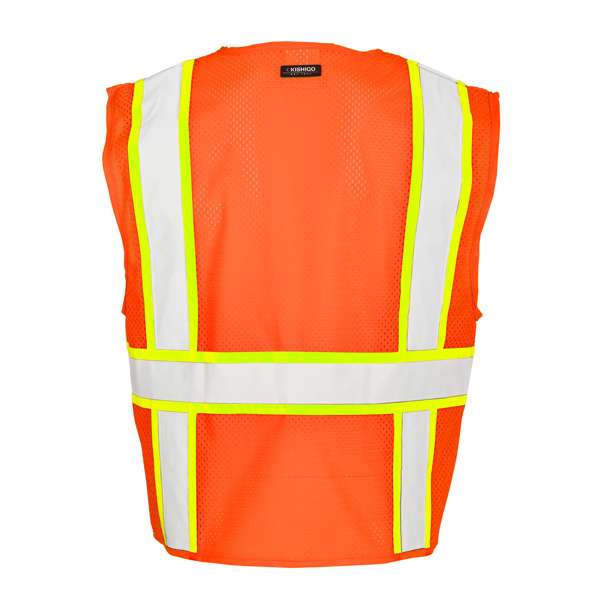 Kishigo 1164 Solid Front with Mesh Back Vest - Safety Vest