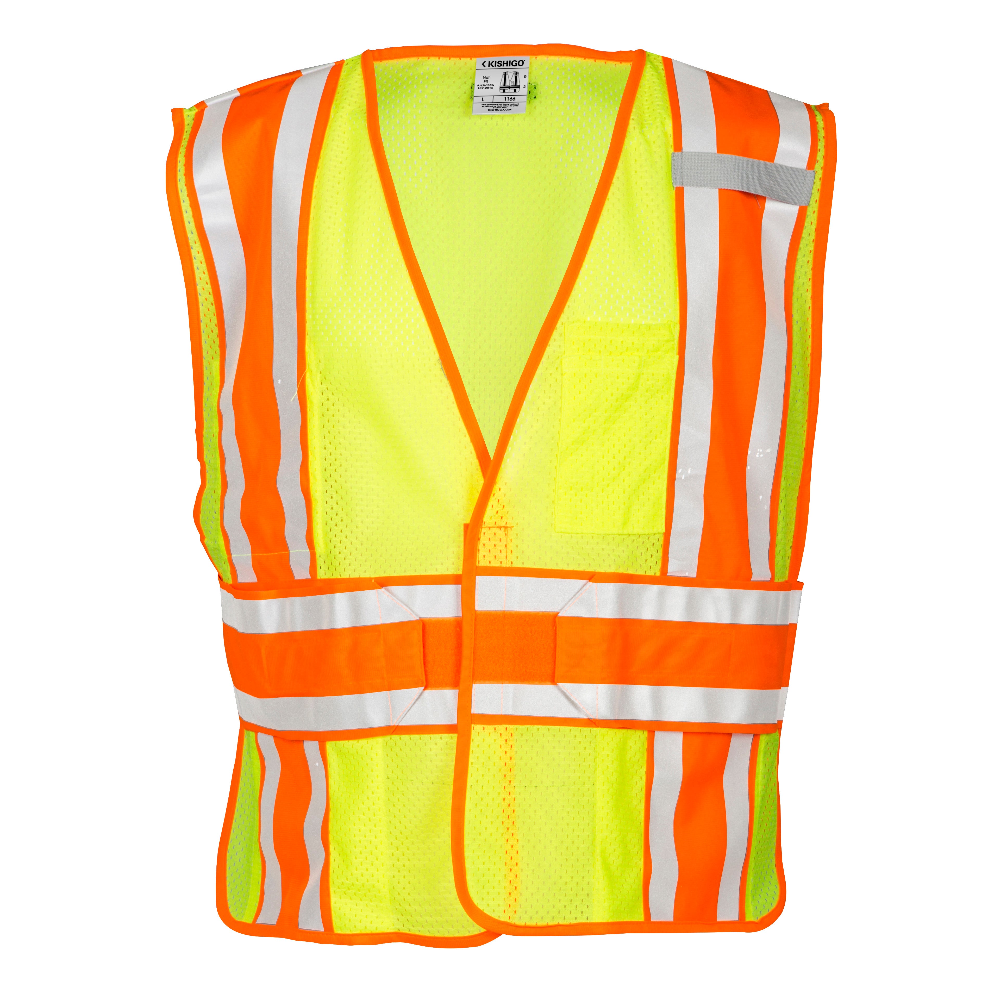 Kishigo 1166 4 Season Adjustable Mesh Breakaway Vest - Safety Vest