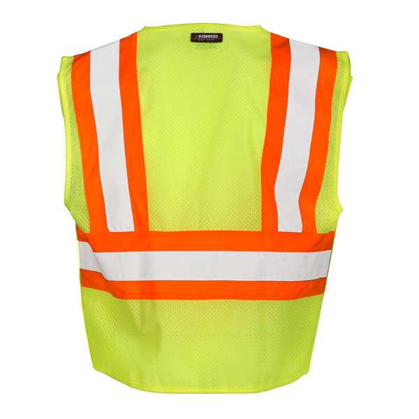 Kishigo 1174 Contrasting Mesh Breakaway Vest - Safety Vest