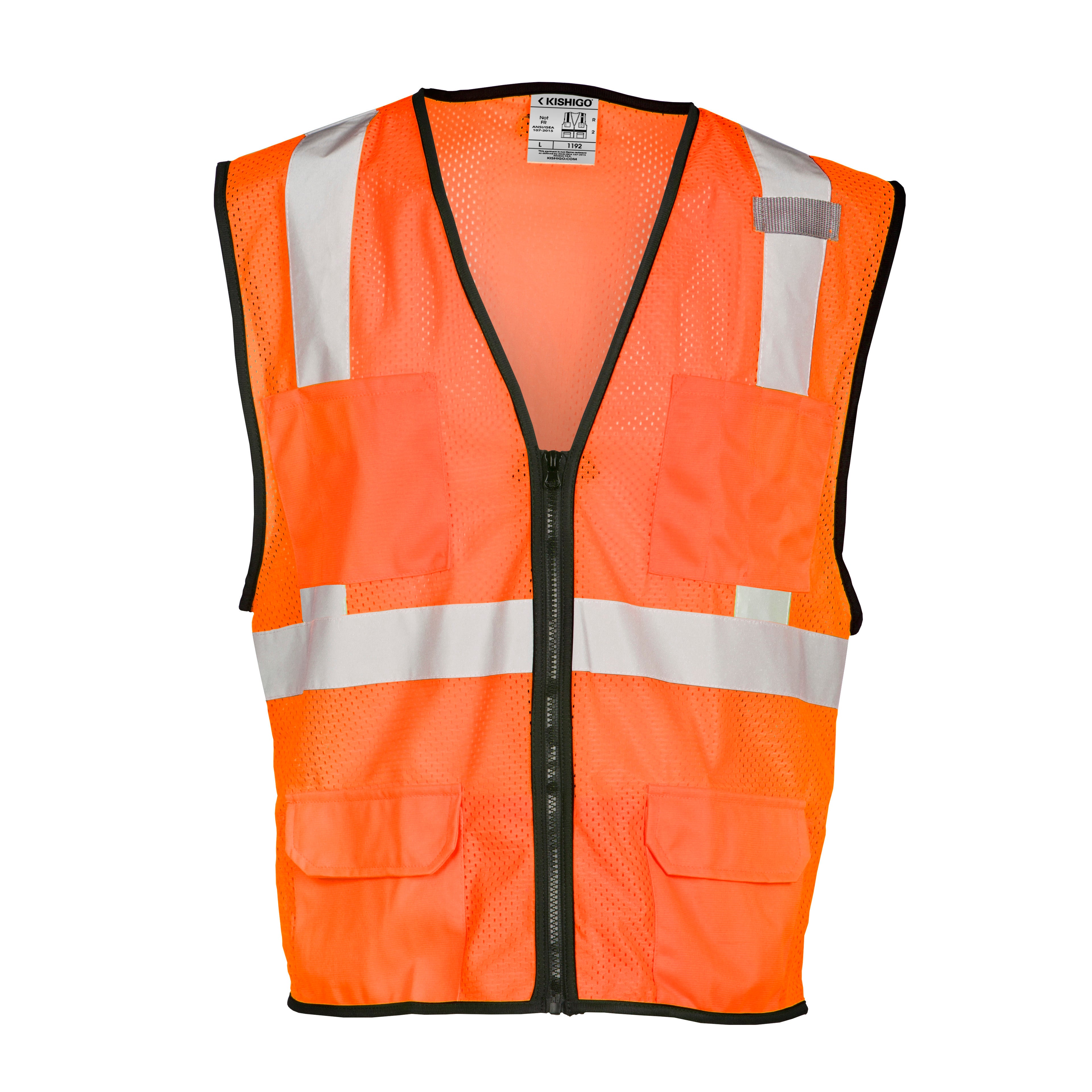 Kishigo 1192 6 Pocket Mesh Vest - Economy - Safety Vest