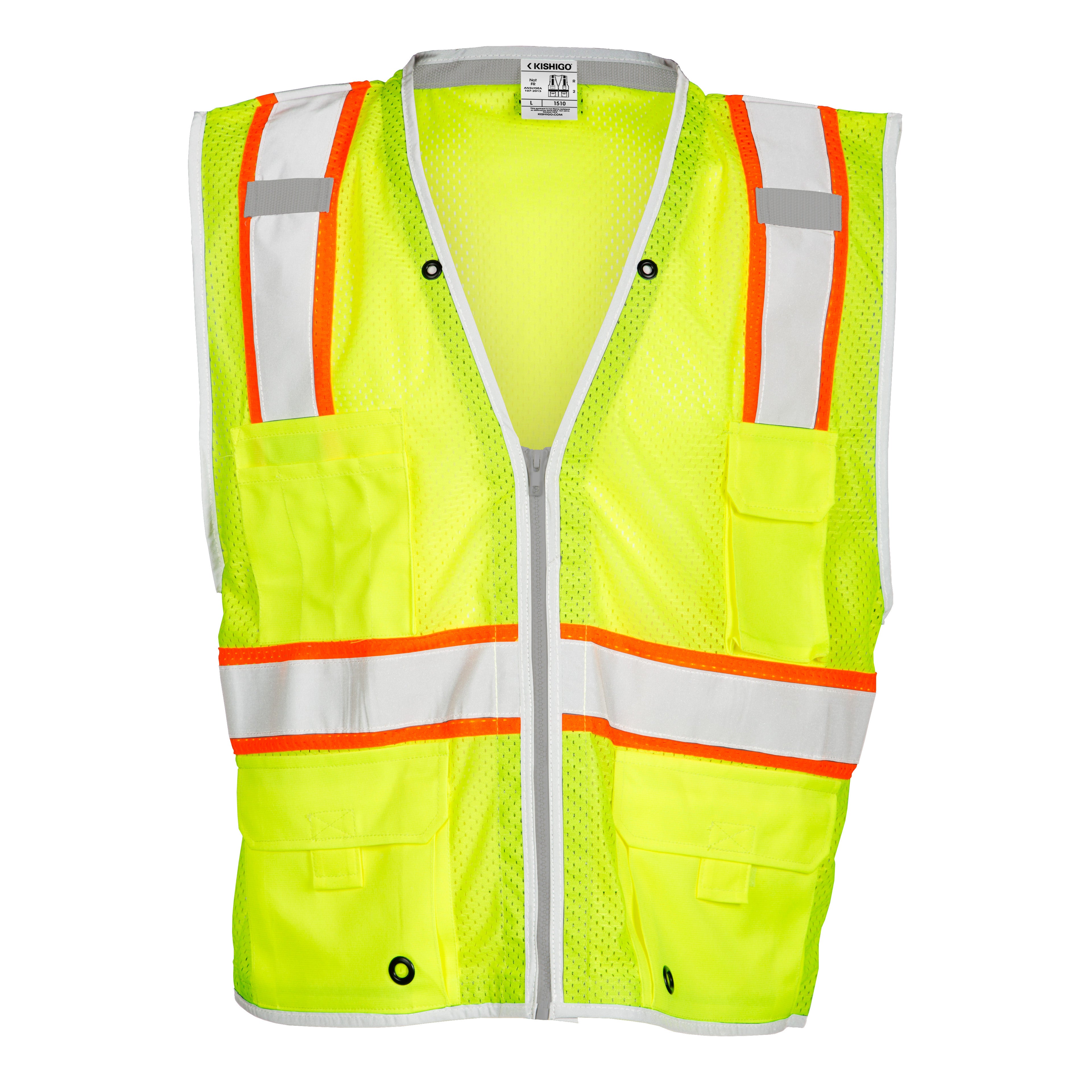 Kishigo 1510 Premium Brilliant Series Heavy Duty Vest - Safety Vest
