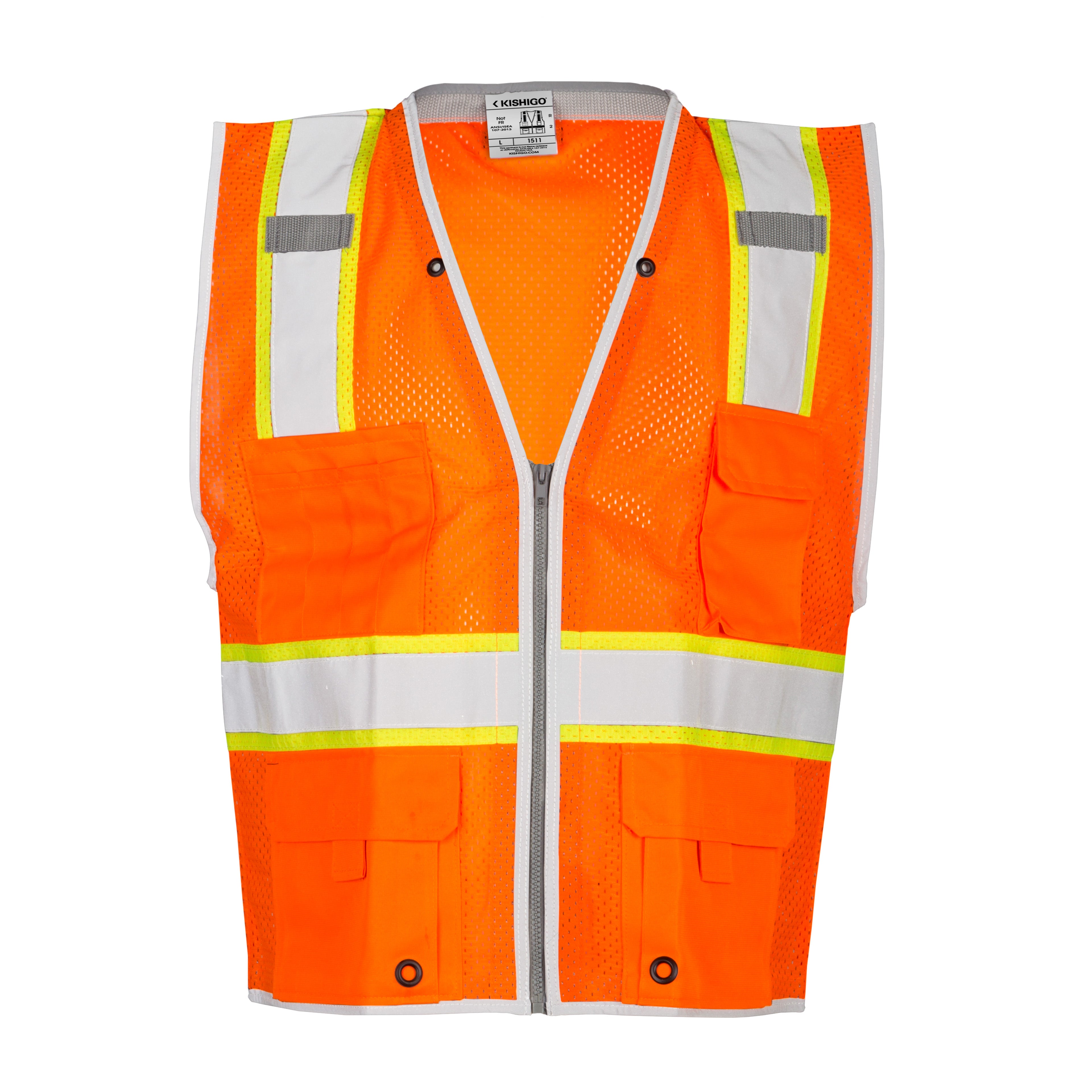 Kishigo 1511 Premium Brilliant Series Heavy Duty Vest - Safety Vest