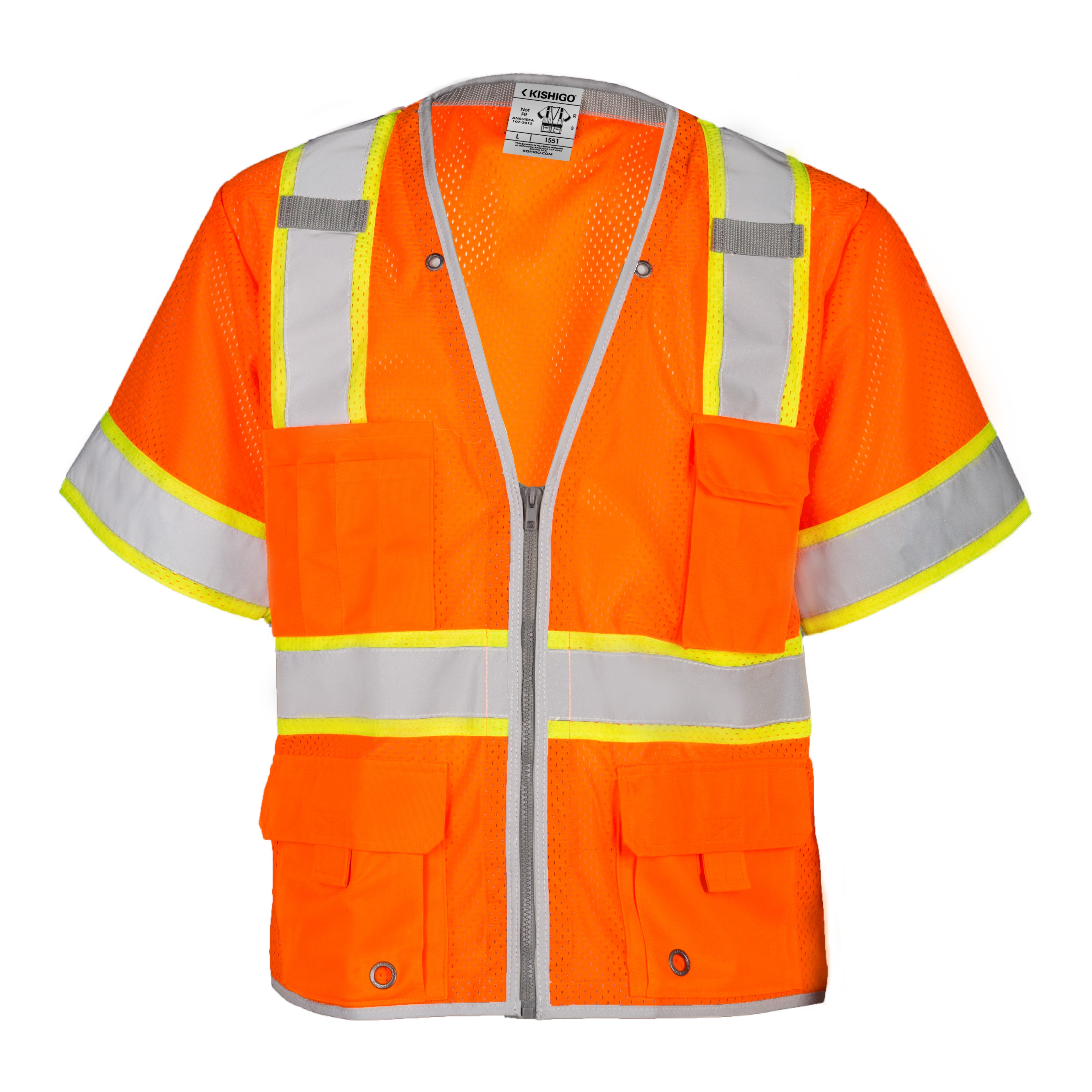 Kishigo 1551 Premium Brilliant Series Heavy Duty Vest - Safety Vest