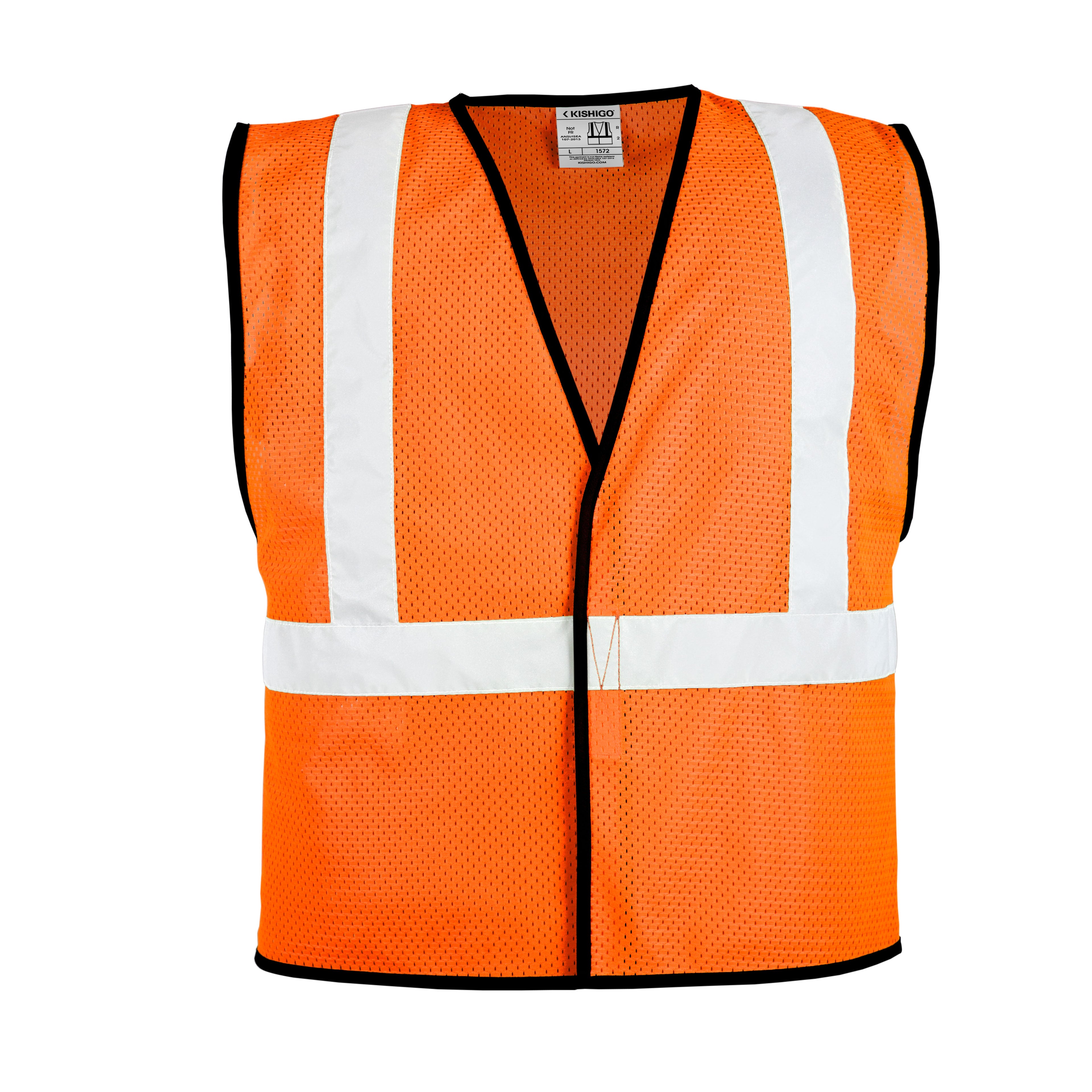 Kishigo 1572 Hook & Loop Mesh Vest - Economy - Safety Vest
