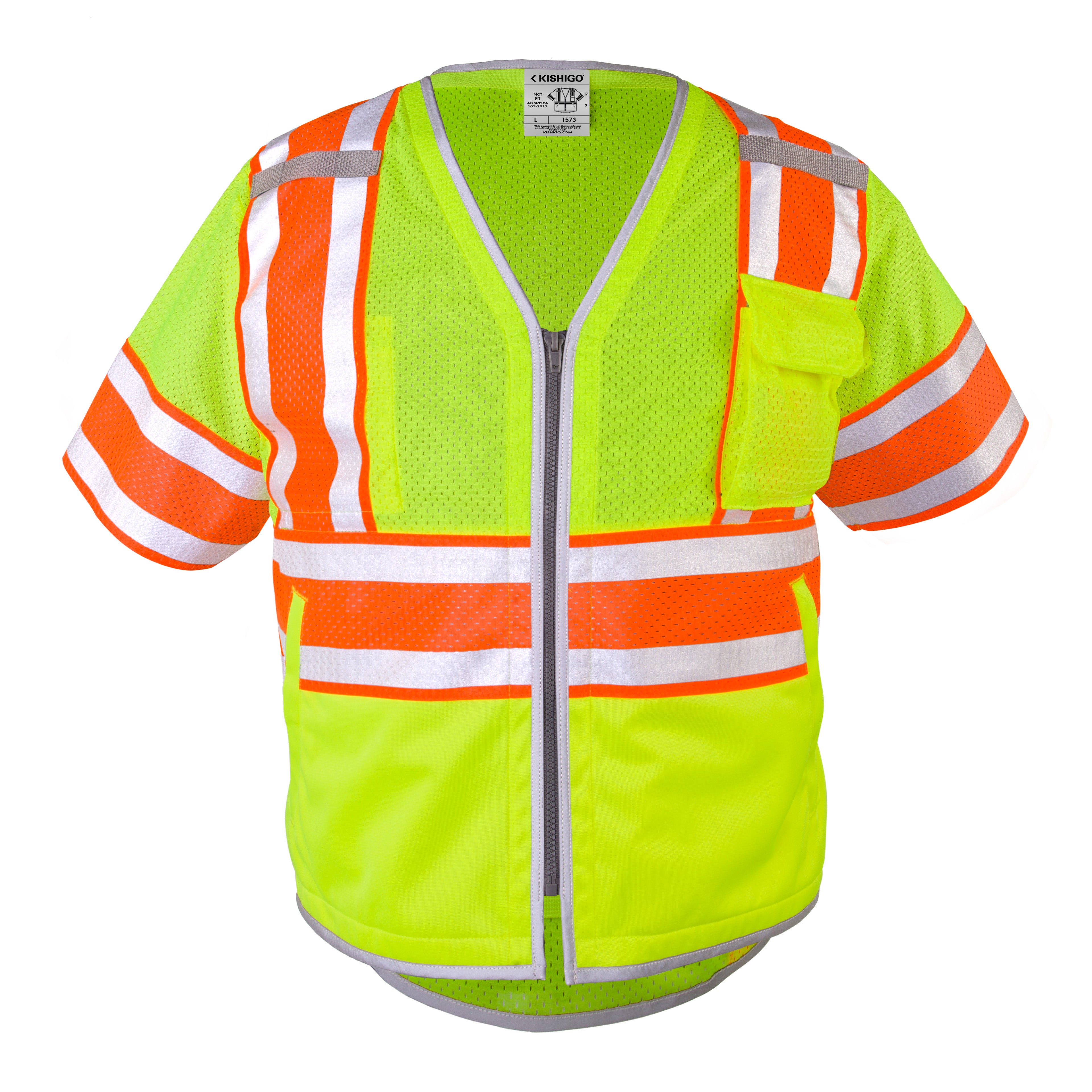 Kishigo 1573 Premium Brilliant Series Ultimate Reflective Class 3 Vest ANSI Class 3 - Safety Vest