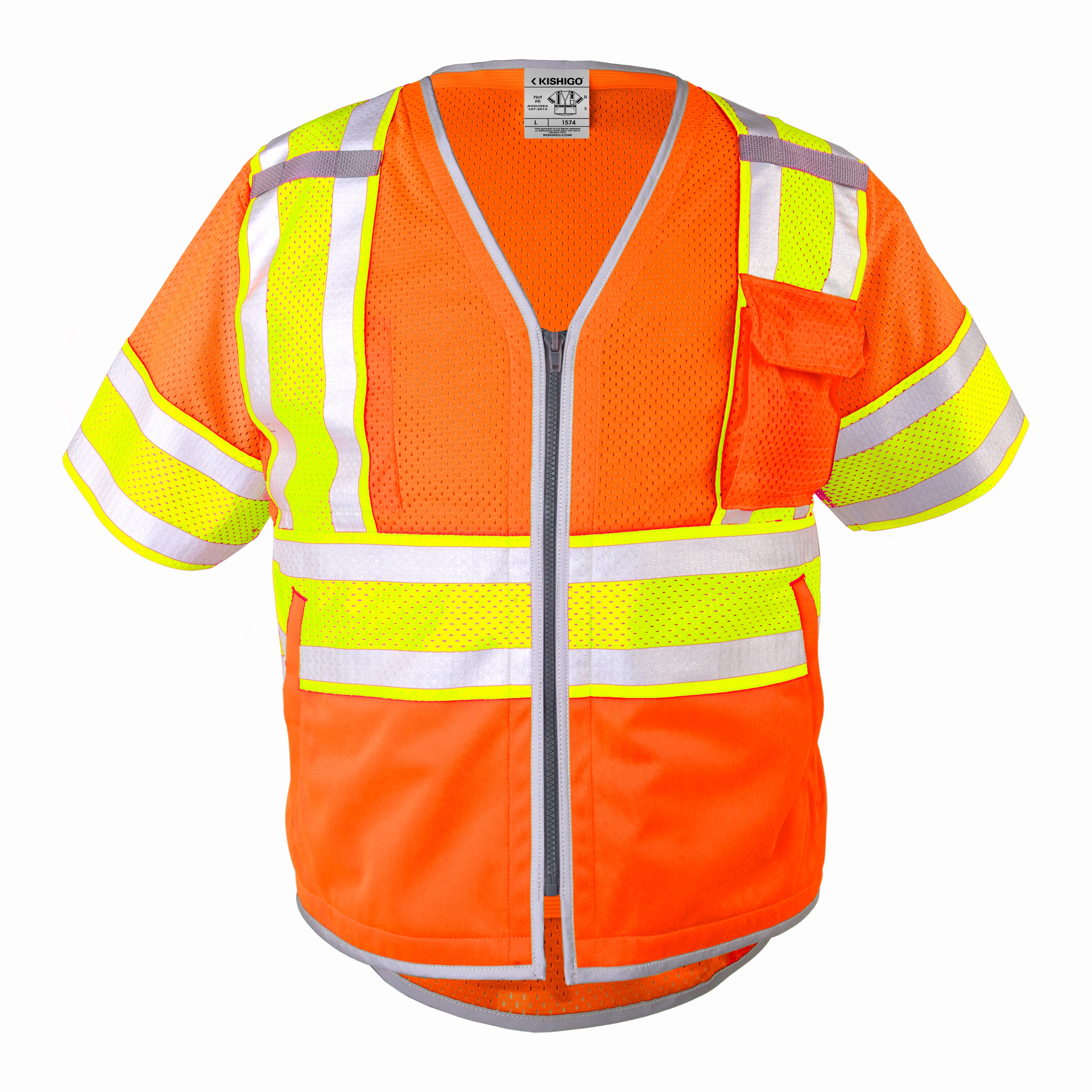 Kishigo 1574 Premium Brilliant Series Ultimate Reflective Class 3 Vest ANSI Class 3 - Safety Vest