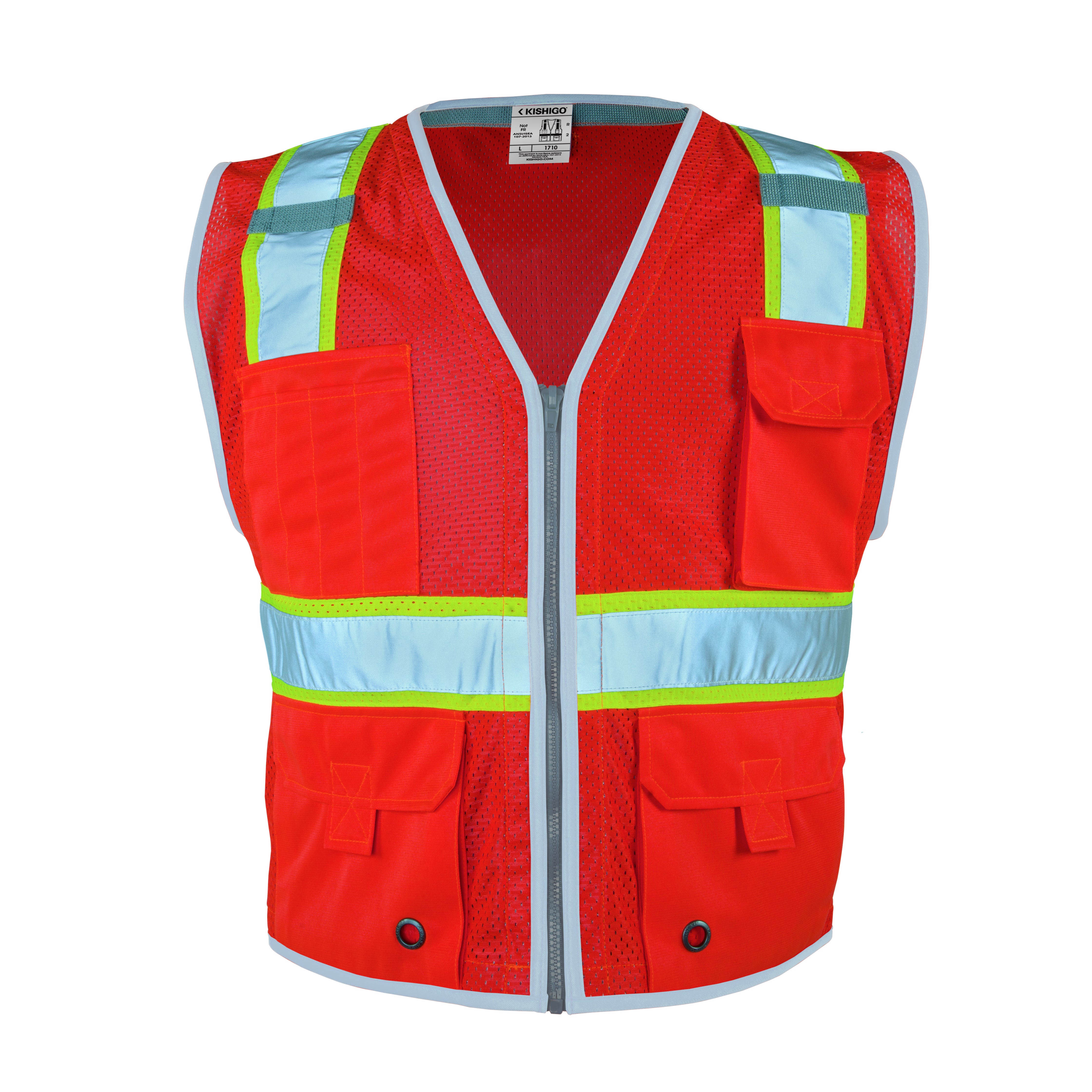 Kishigo 1710 Premium Brilliant Series Heavy Duty Vest - Safety Vest