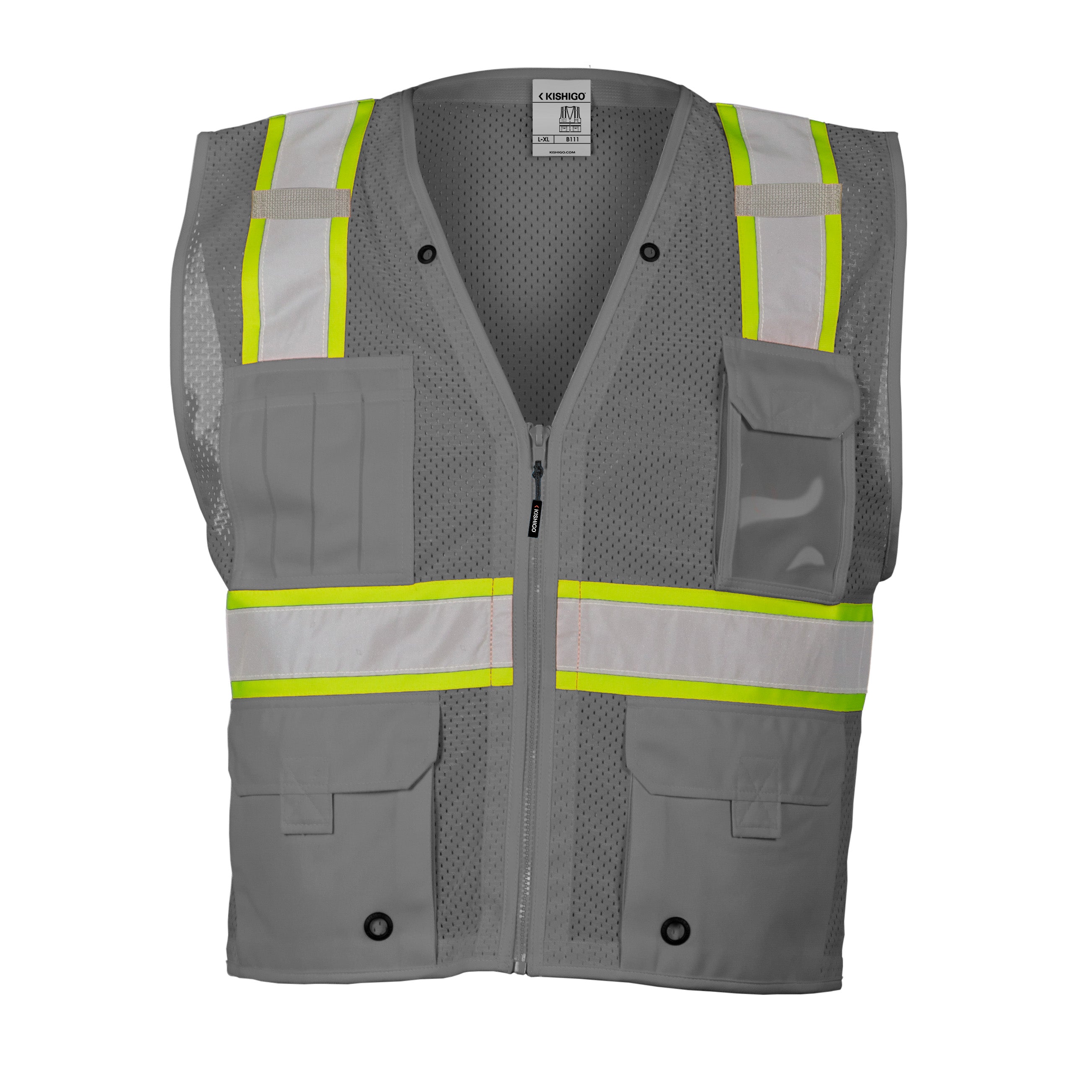 Kishigo B111 Enhanced Visibility Multi Pocket Mesh Vest - Safety Vest